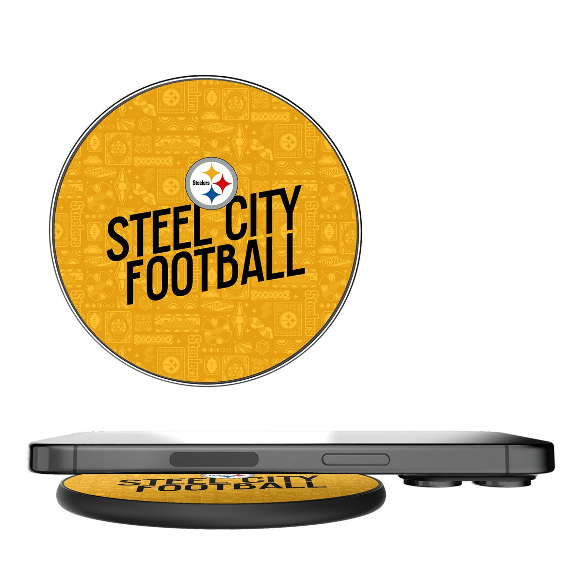 Pittsburgh Steelers 2024 Illustrated Limited Edition 15-Watt Wireless Charger 1