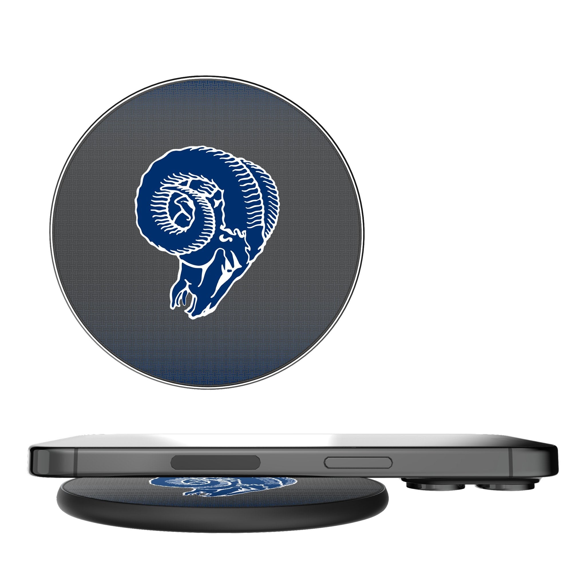 Los Angeles Rams Historic Collection Linen 15-Watt Wireless Charger 1