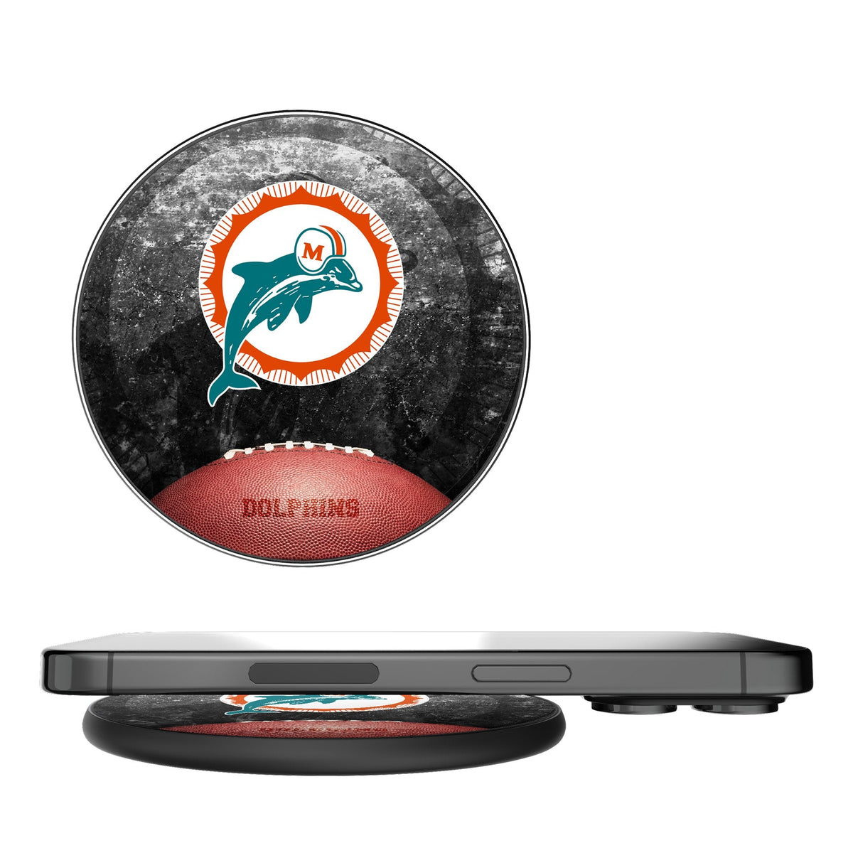 Miami Dolphins 1966-1973 Historic Collection Legendary 15-Watt Wireless Charger 1