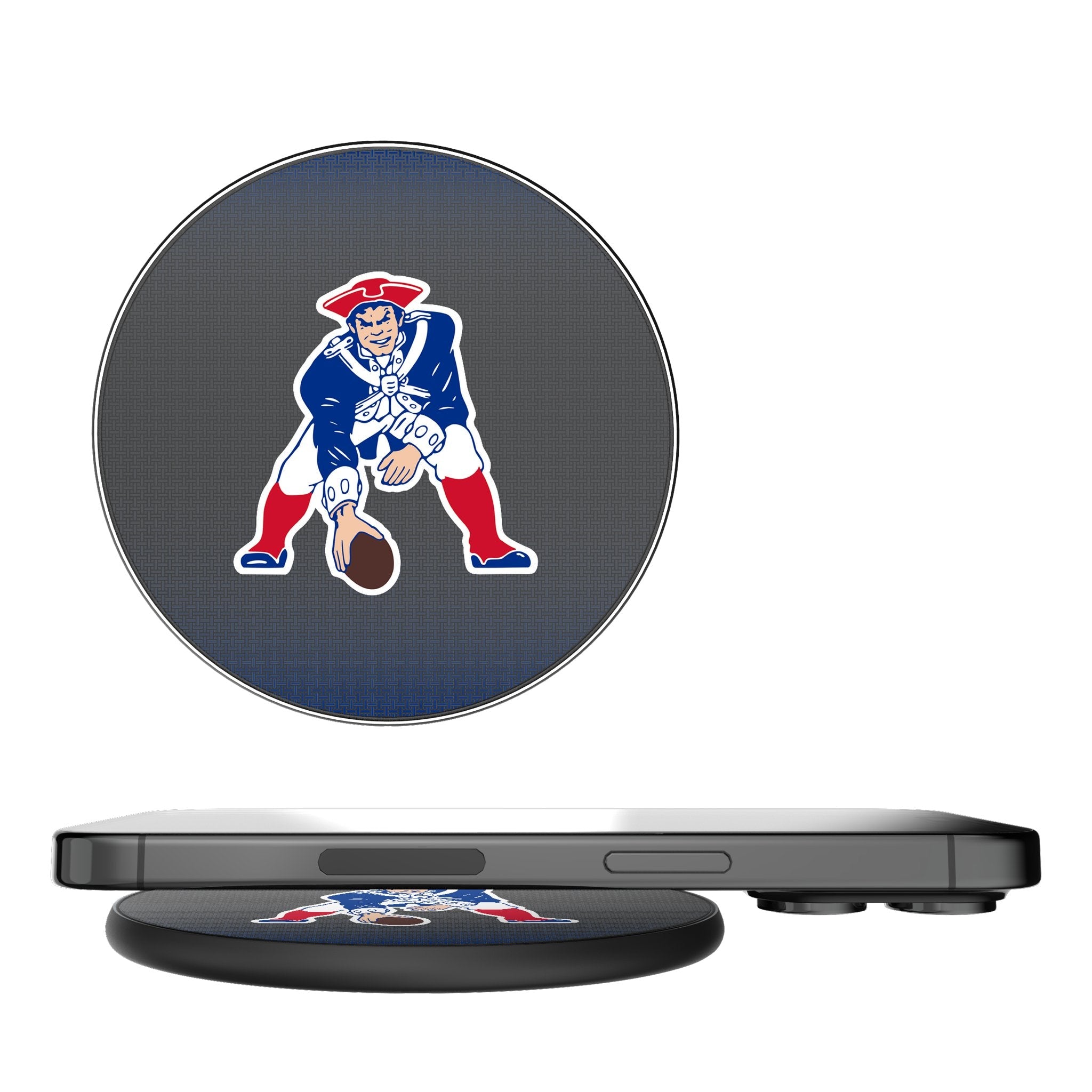 New England Patriots Historic Collection Linen 15-Watt Wireless Charger 1