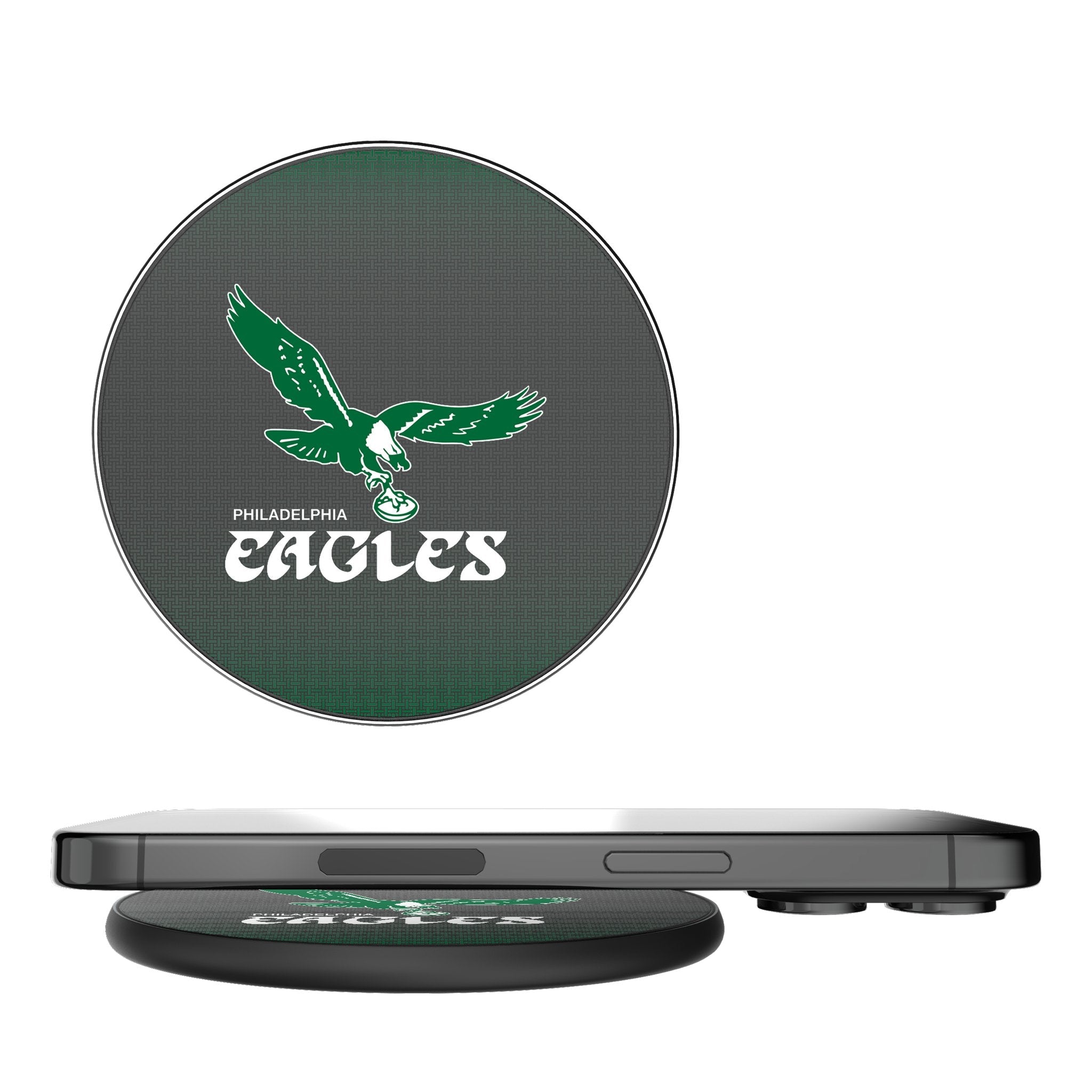 Philadelphia Eagles 1973-1995 Historic Collection Linen 15-Watt Wireless Charger 1