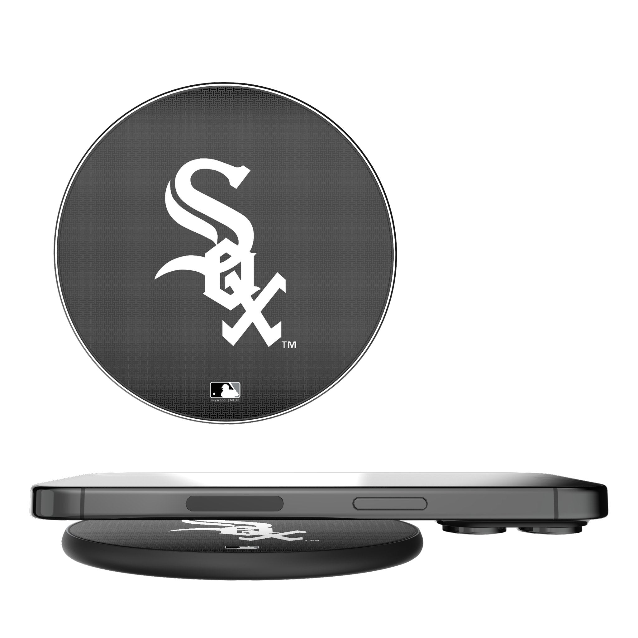 Chicago White Sox Linen 15-Watt Wireless Charger 1