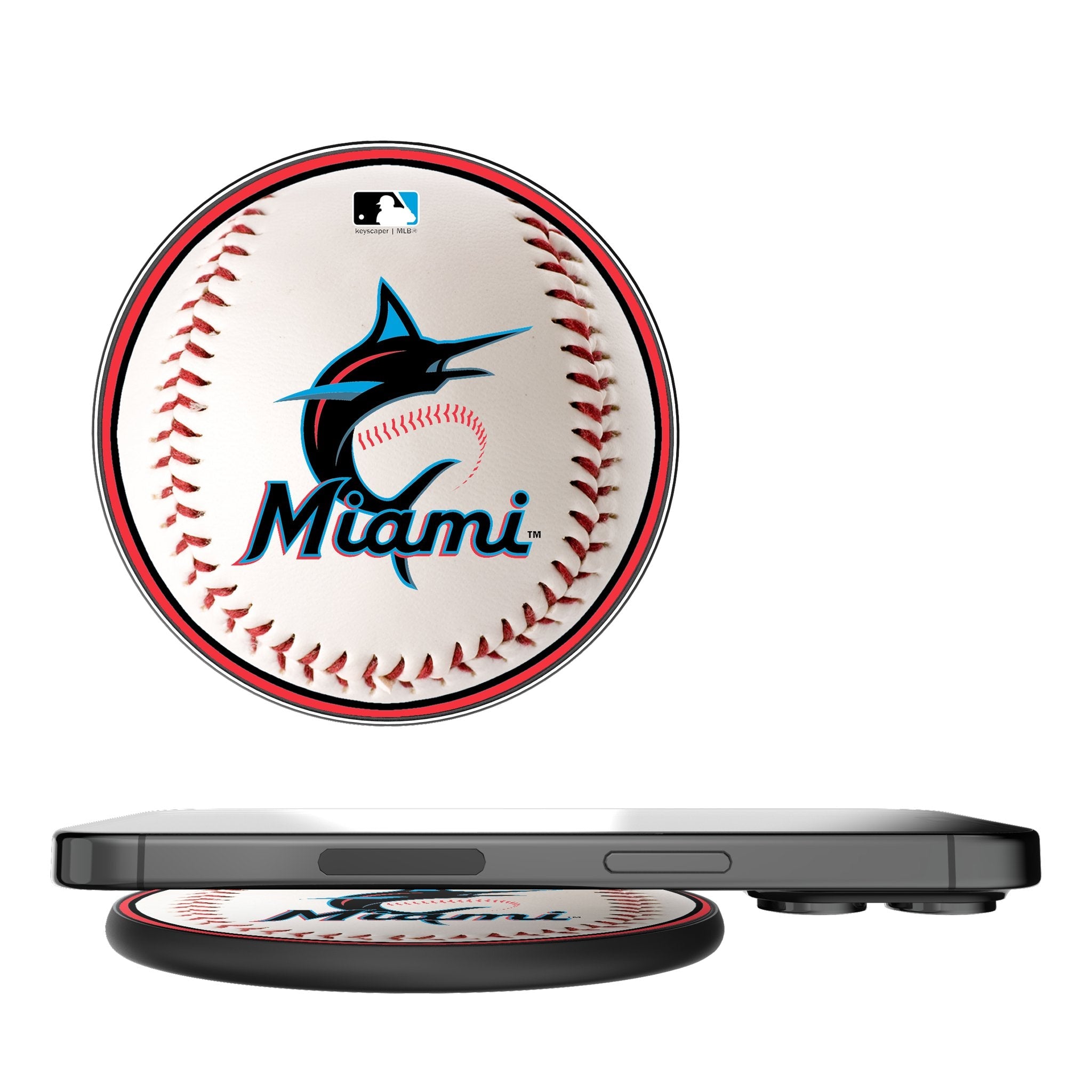 Miami Marlins Baseball 15-Watt Wireless Charger 1