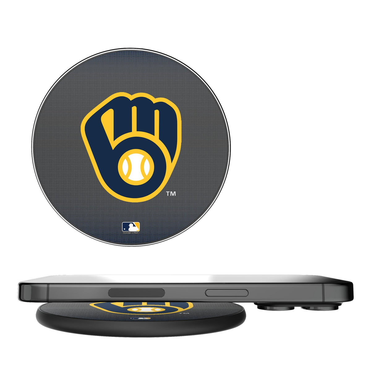 Milwaukee Brewers Linen 15-Watt Wireless Charger