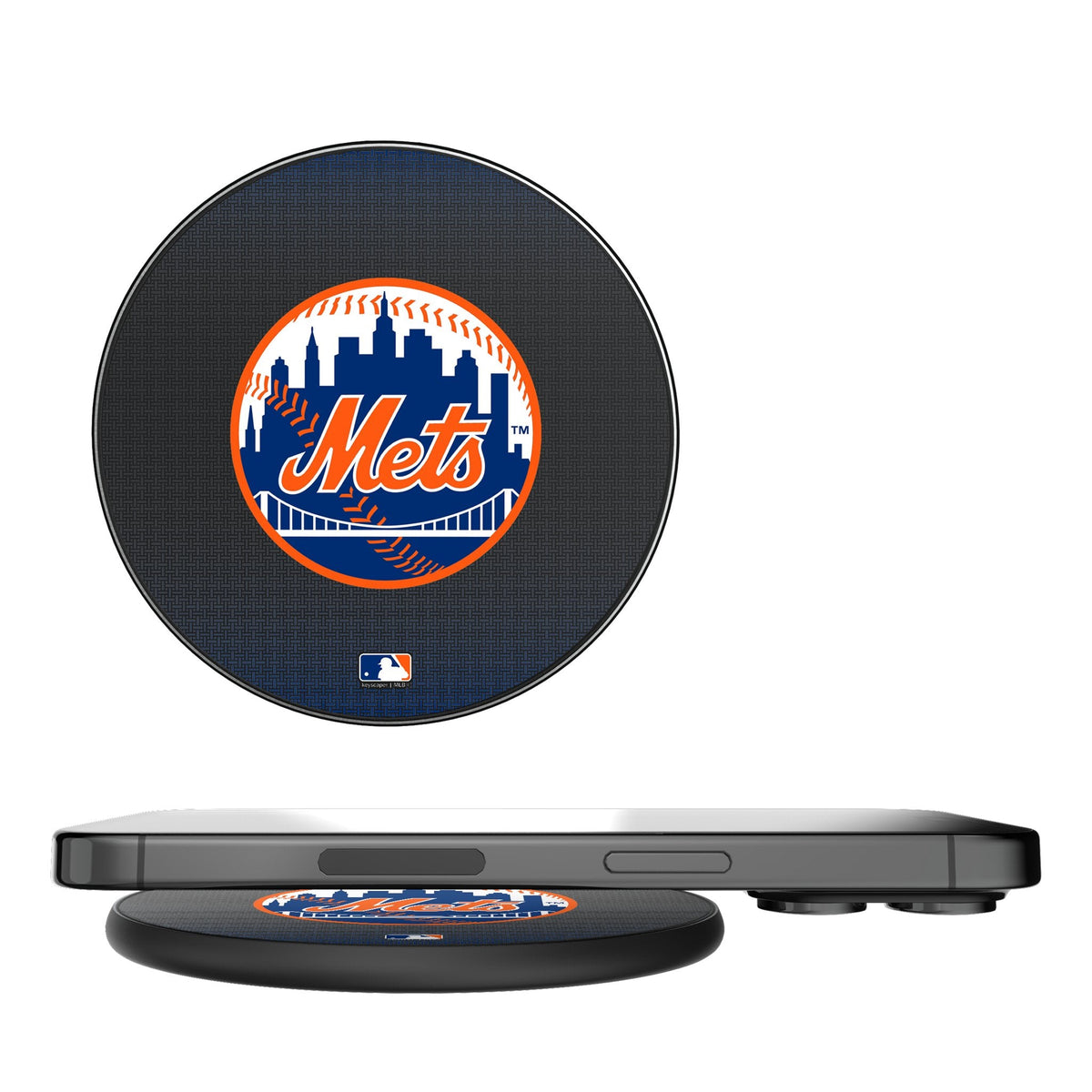 New York Mets Linen 15-Watt Wireless Charger 1