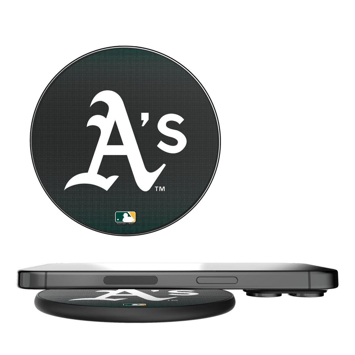 Oakland Athletics Linen 15-Watt Wireless Charger 1