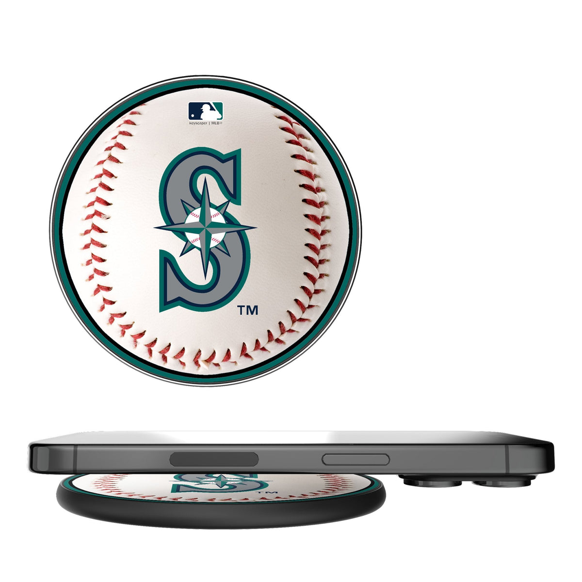 Seattle Mariners Baseball 15-Watt Wireless Charger 1