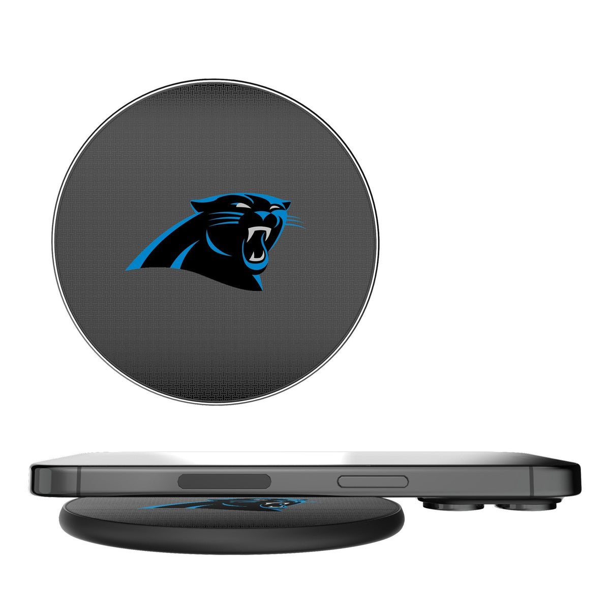 Carolina Panthers Linen 15-Watt Wireless Charger 1