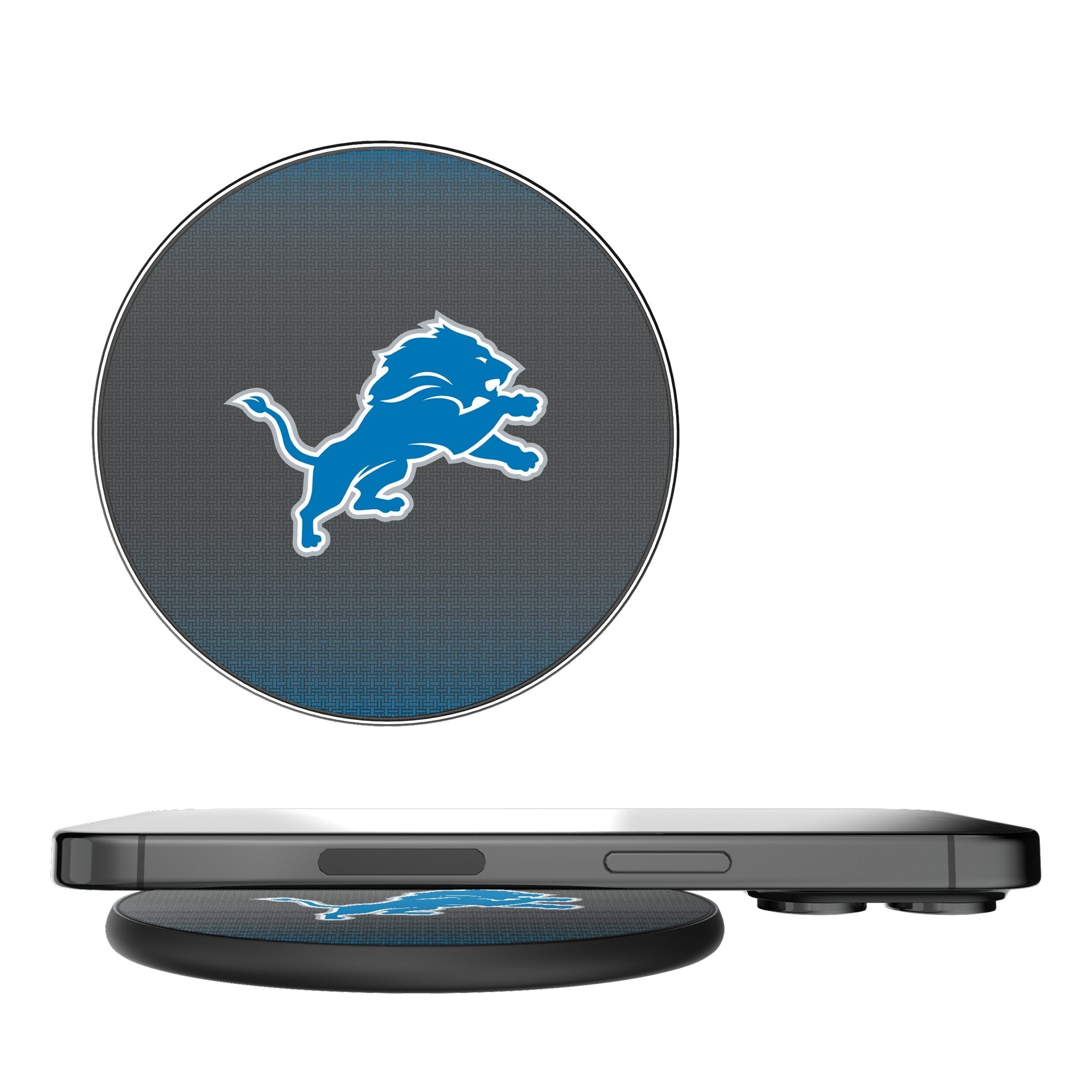 Detroit Lions Linen 15-Watt Wireless Charger 1