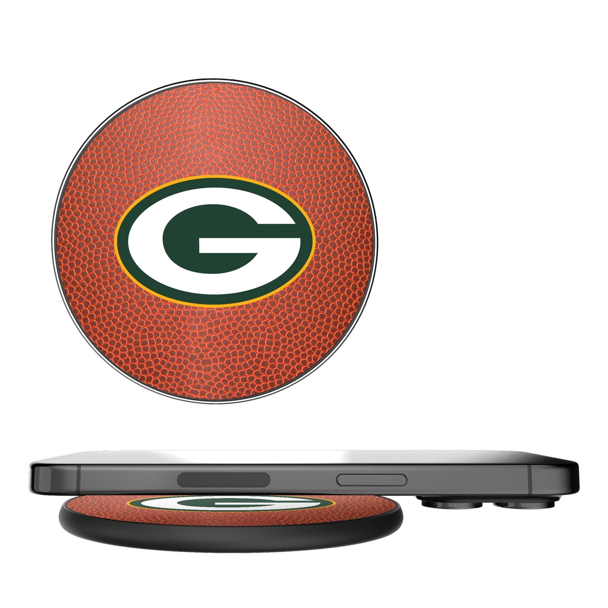 Green Bay Packers Football 15-Watt Wireless Charger 1