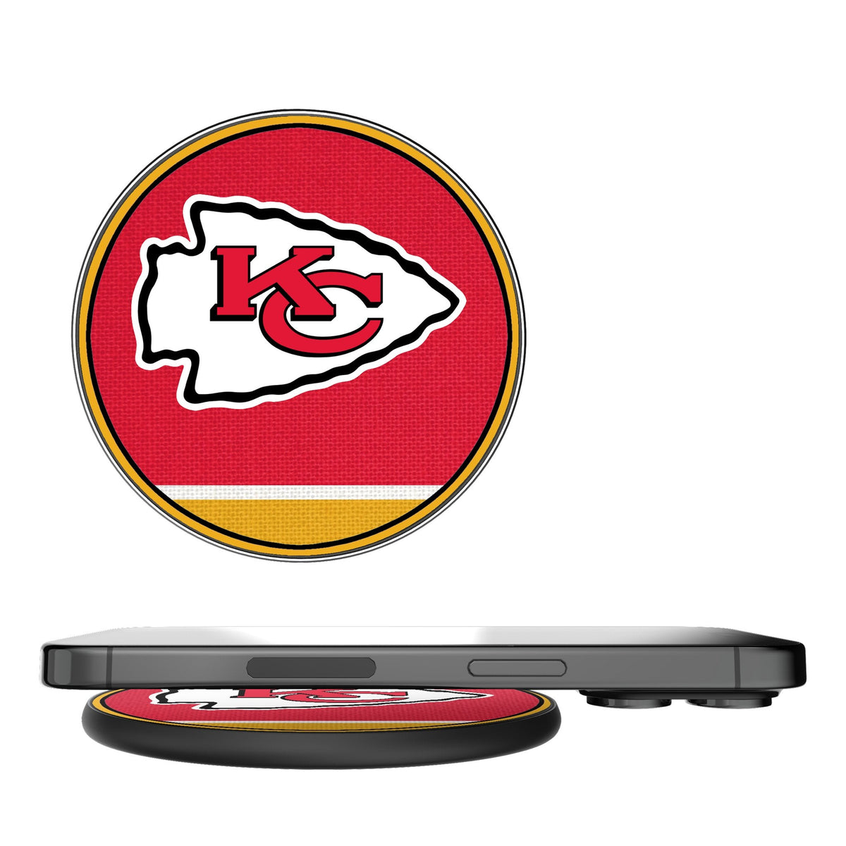 Kansas City Chiefs Stripe 15-Watt Wireless Charger 1
