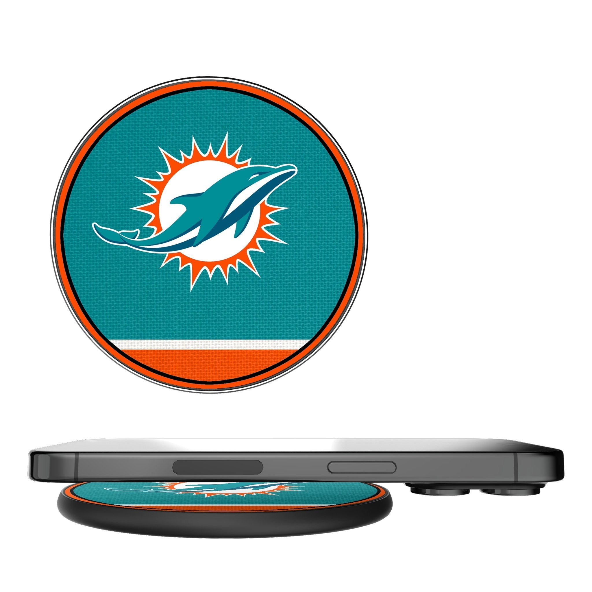 Miami Dolphins Stripe 15-Watt Wireless Charger 1