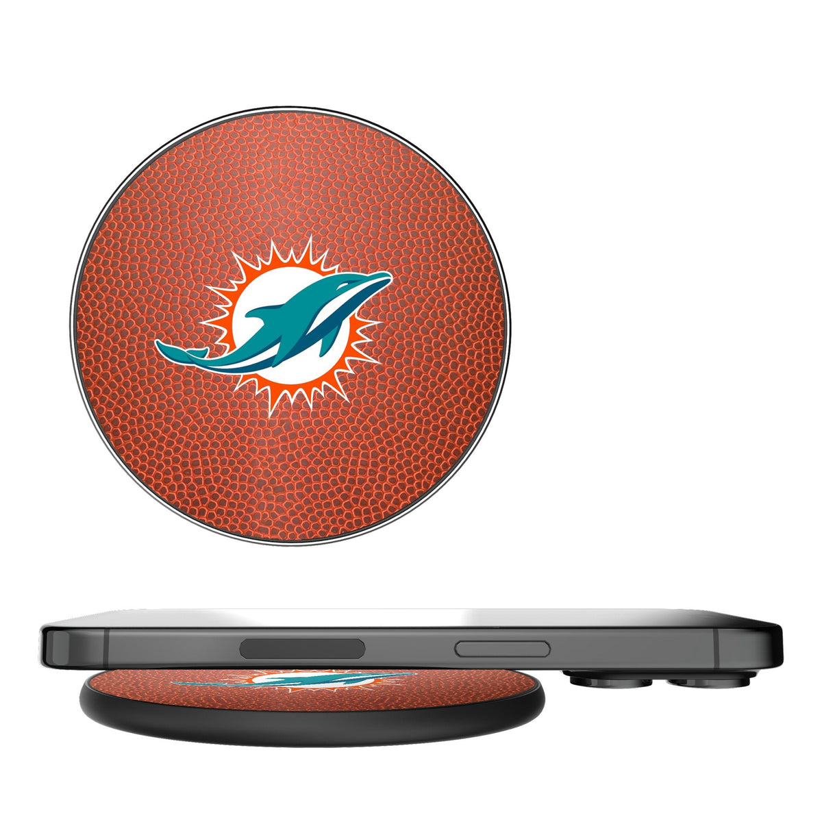 Miami Dolphins Football 15-Watt Wireless Charger 1