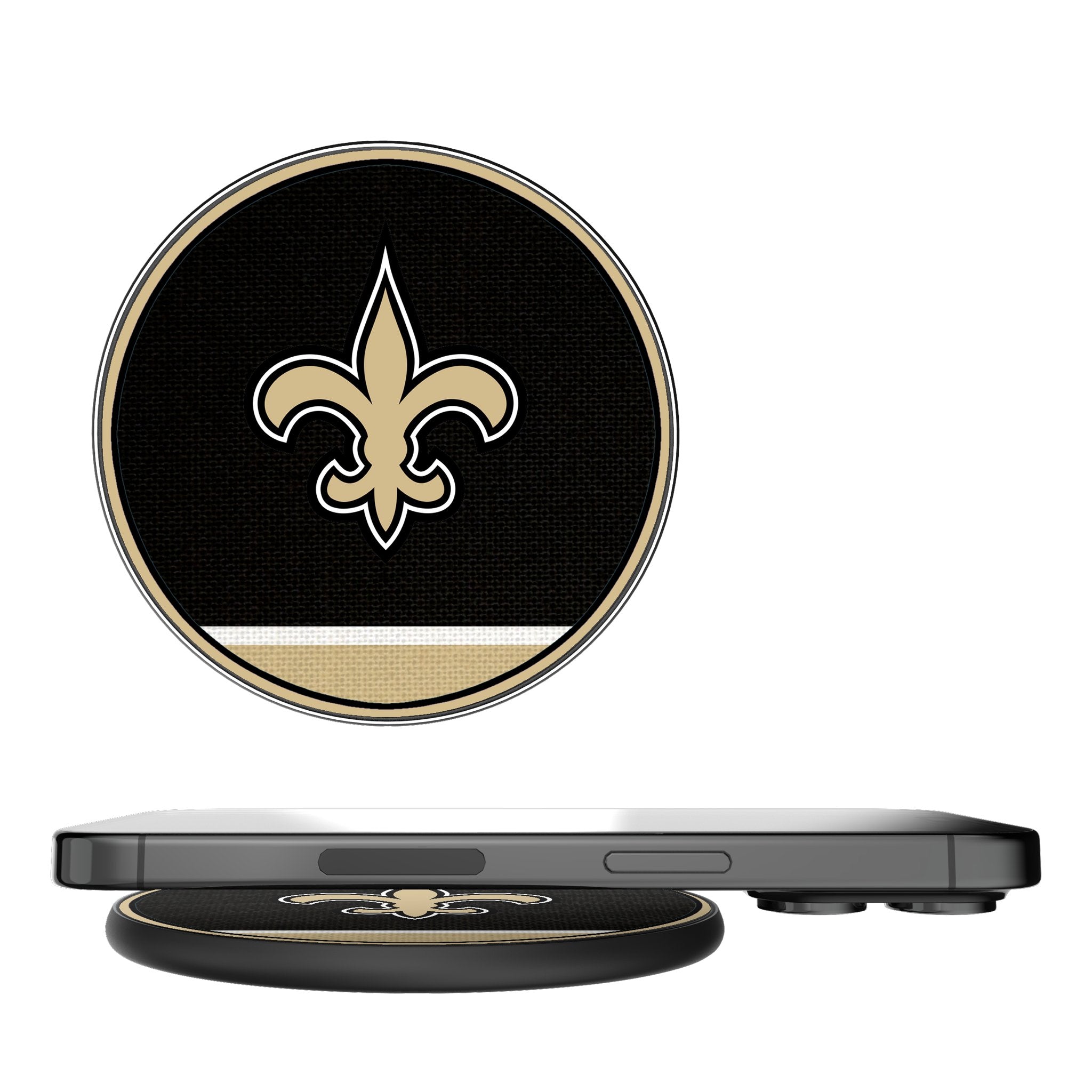 New Orleans Saints Stripe 15-Watt Wireless Charger 1