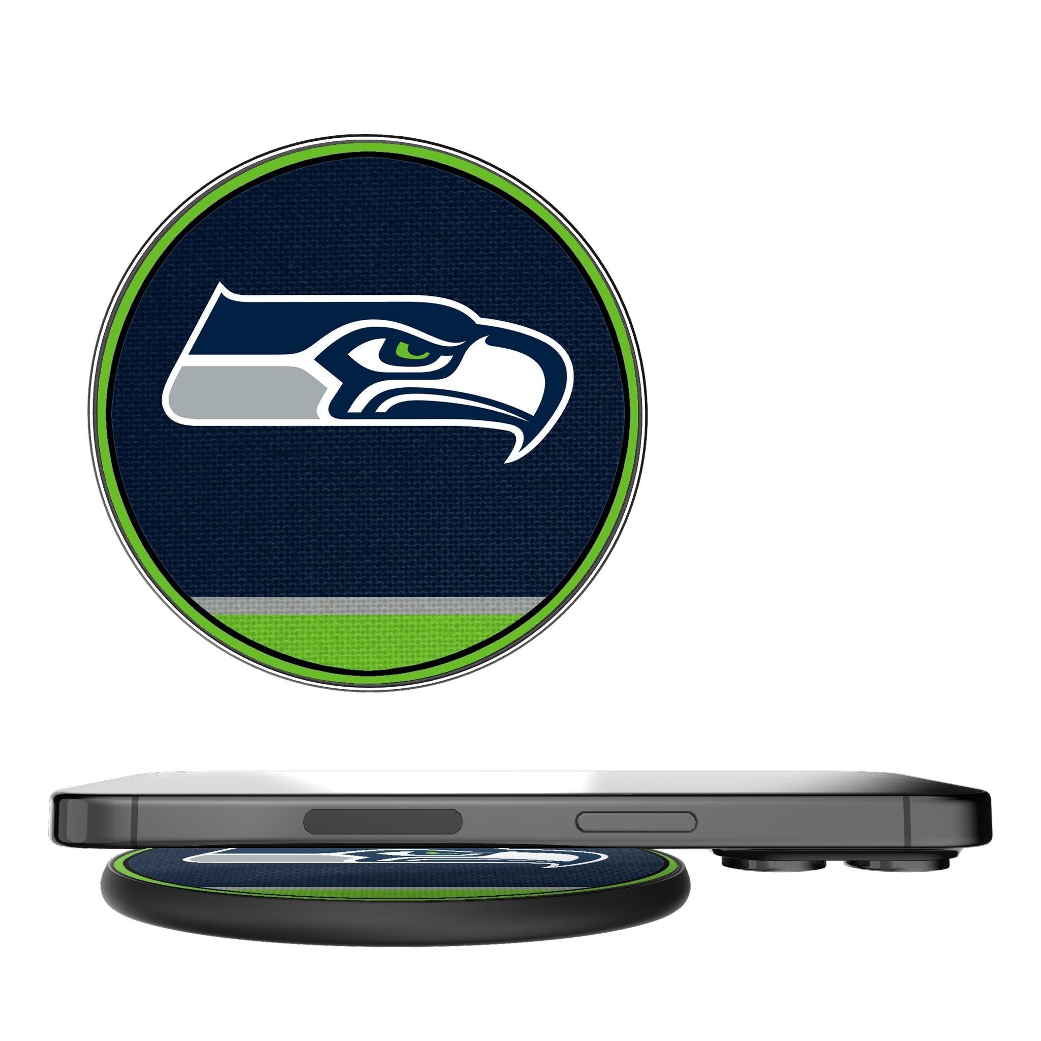 Seattle Seahawks Stripe 15-Watt Wireless Charger 1