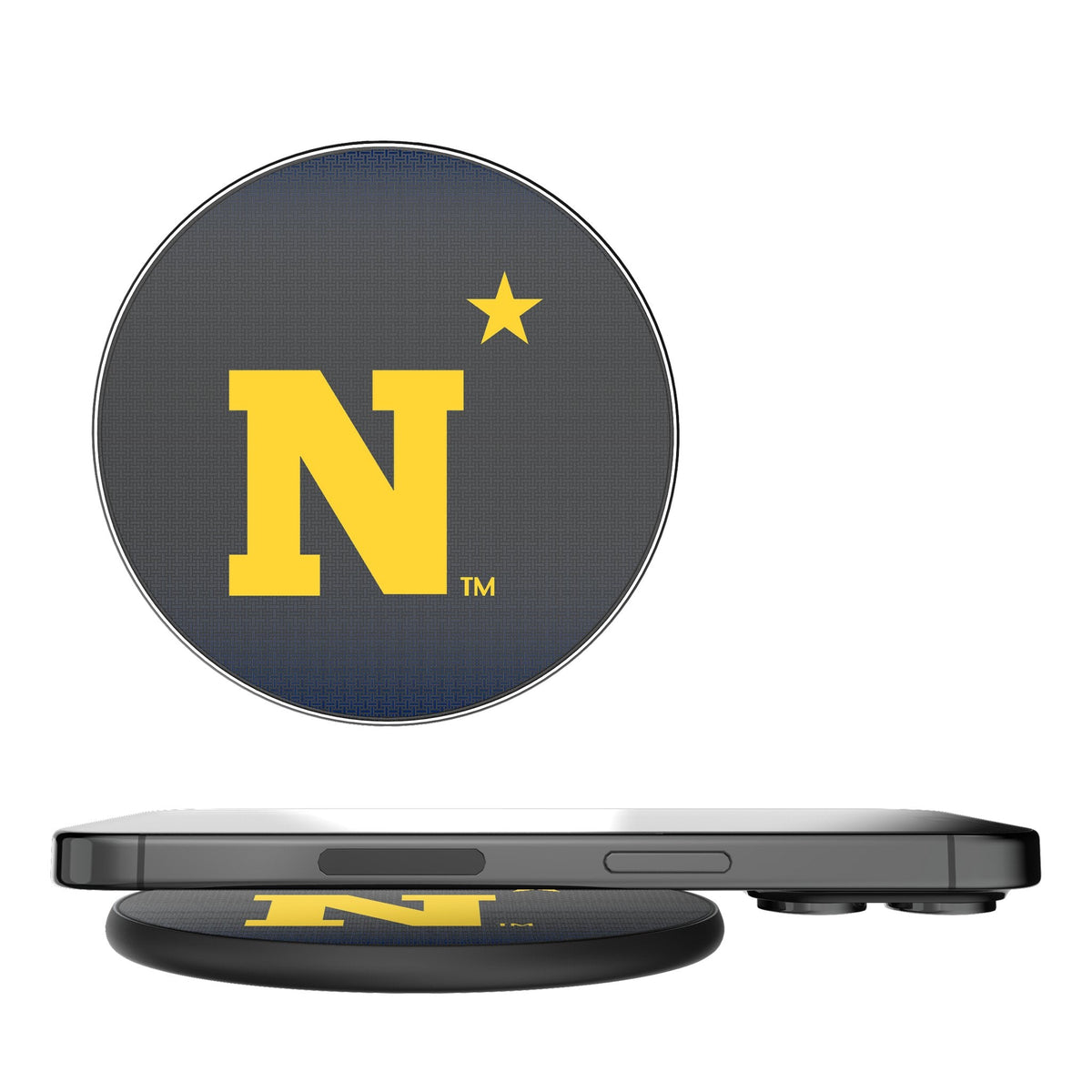 United State Naval Academy Midshipmen Linen 15-Watt Wireless Charger