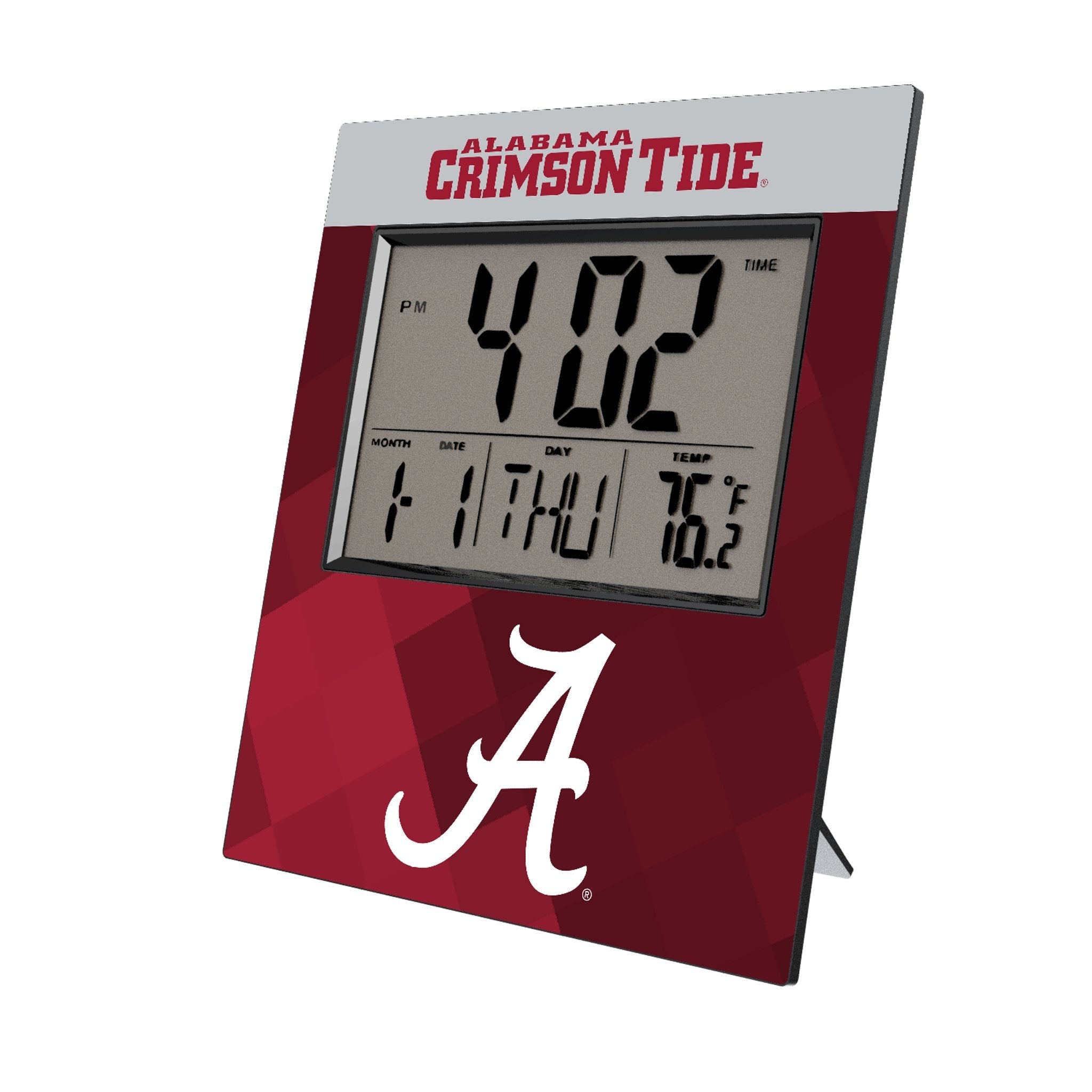 University of Alabama Crimson Tide Script A Color Block Wall Clock 1