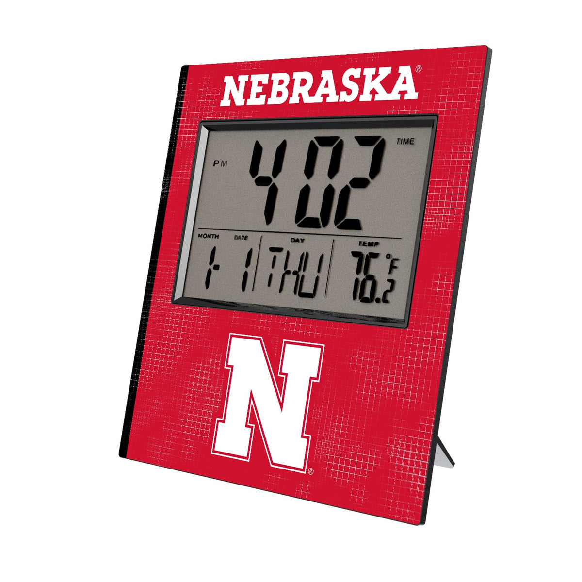 University of Nebraska Huskers Block N Hatch Wall Clock 1