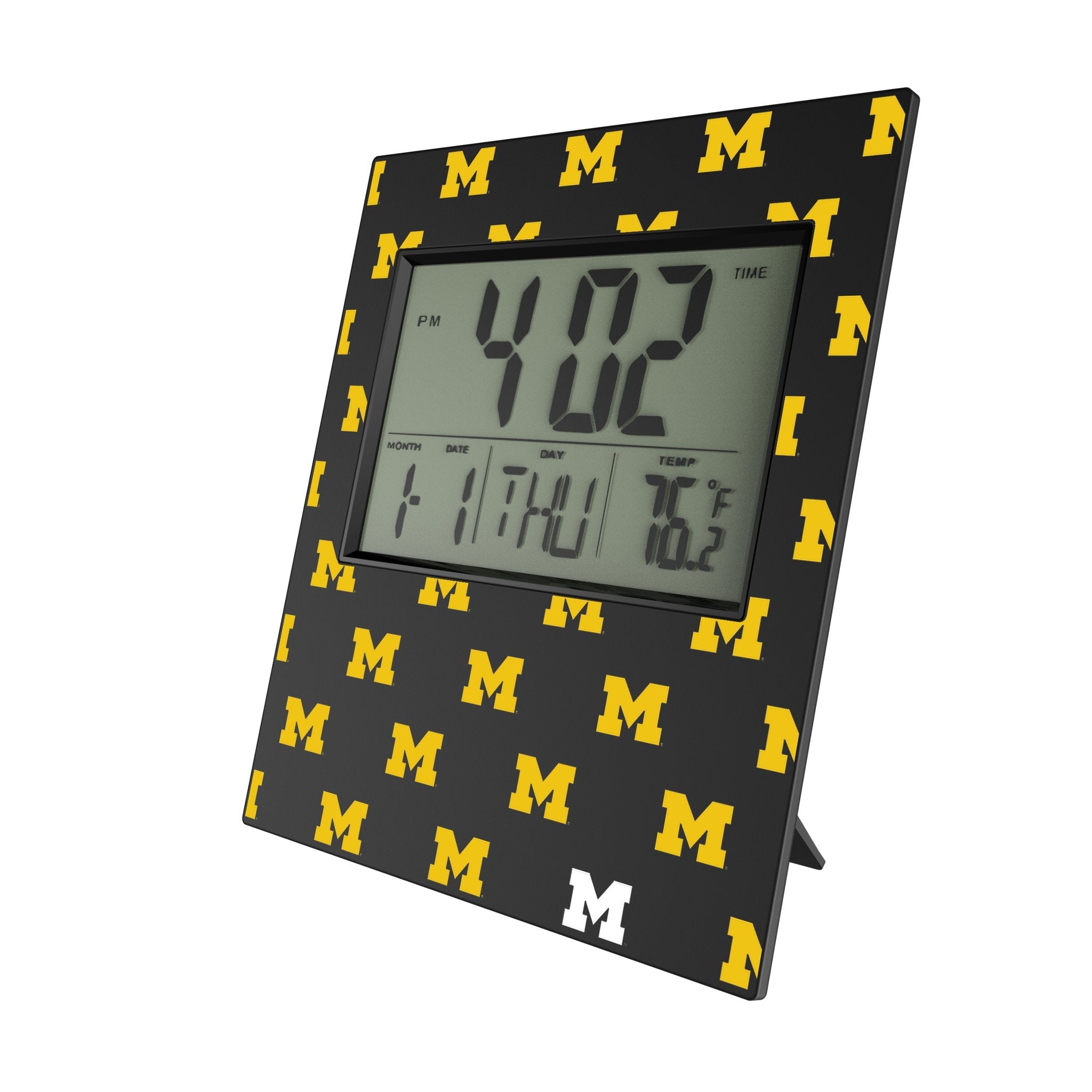 University of Michigan Wolverines Fashion Pattern Wall Clock