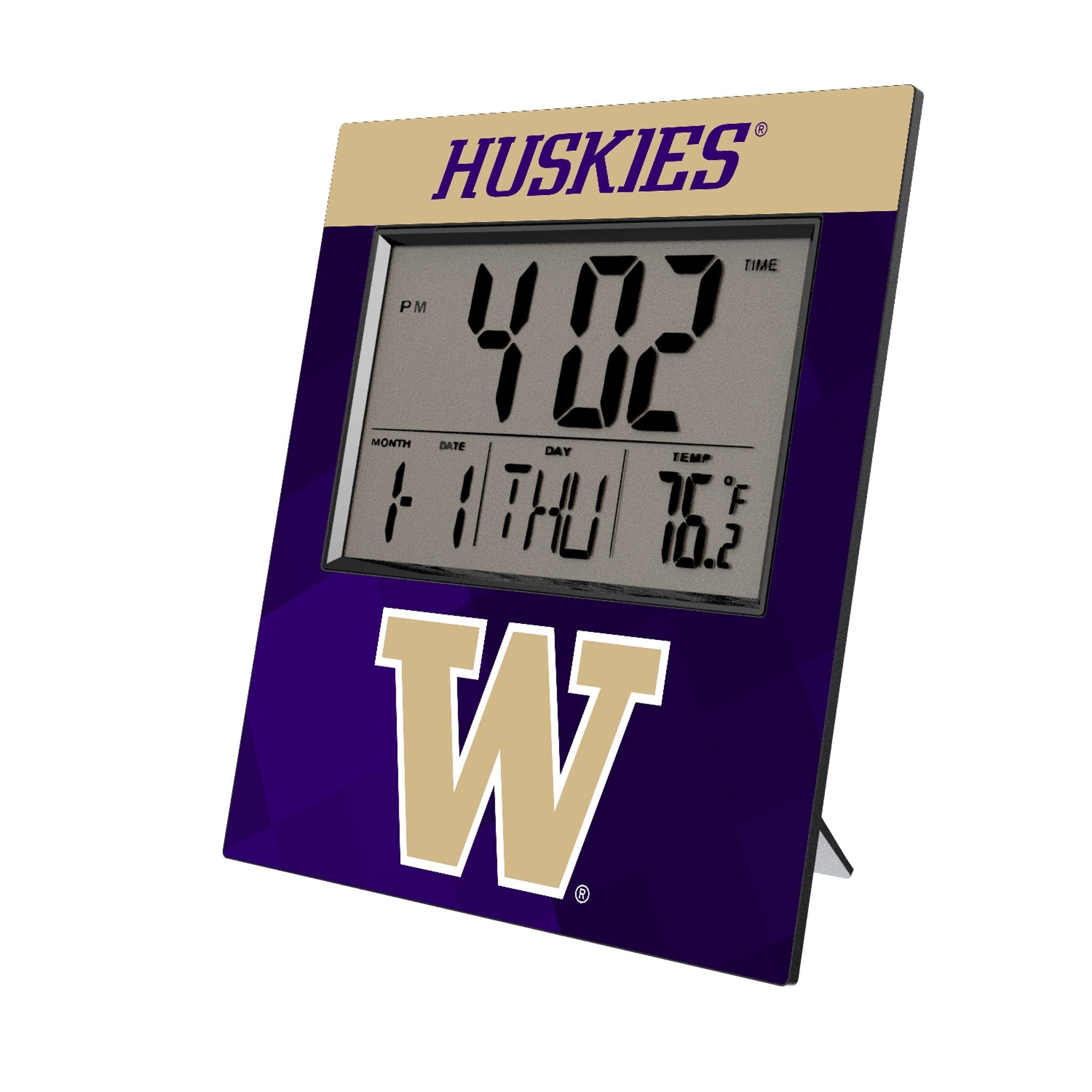 University of Washington Huskies Color Block Wall Clock 1