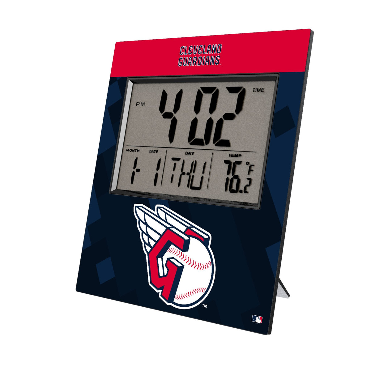 Cleveland Guardians Color Block Wall Clock 1