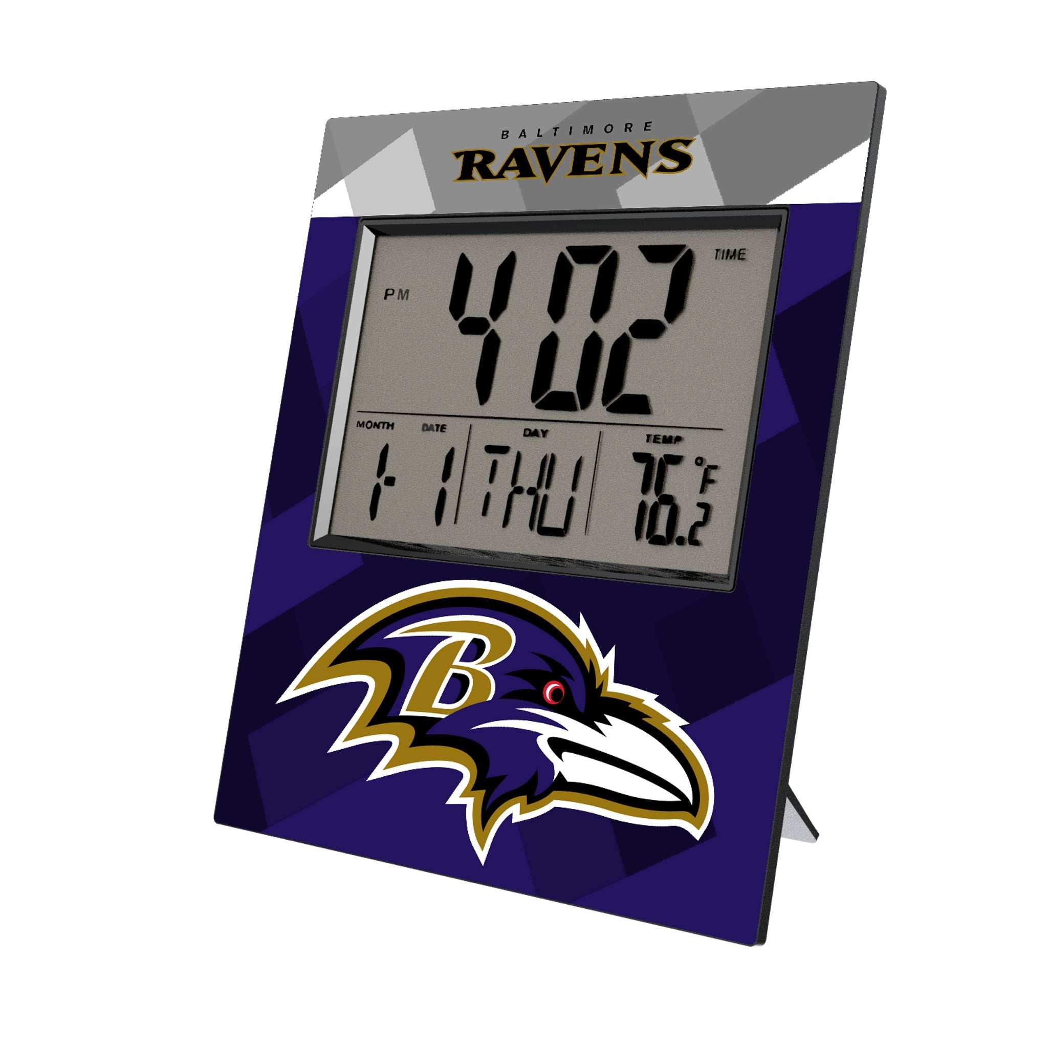 Baltimore Ravens Color Block Wall Clock 1