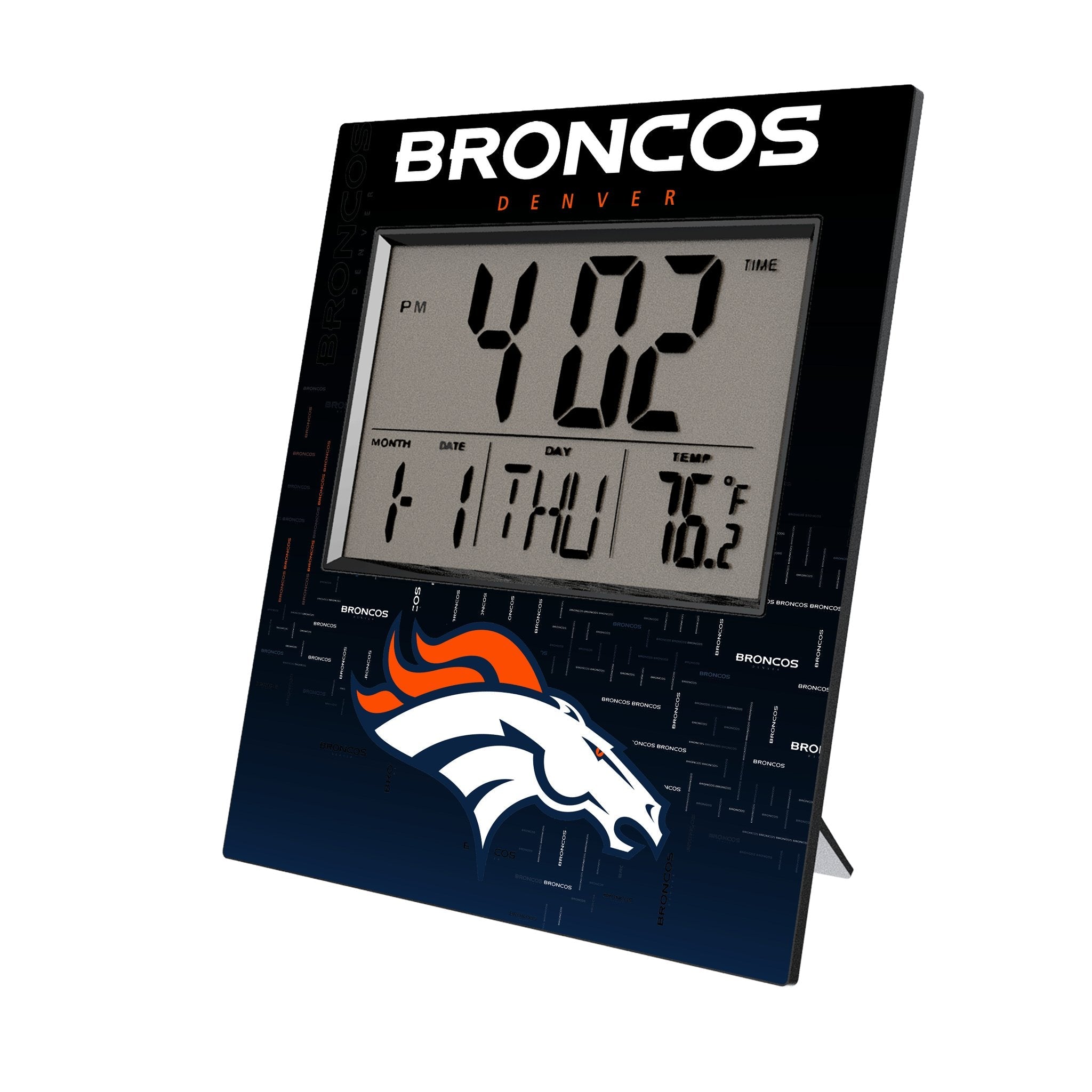 Denver Broncos Quadtile Wall Clock 1