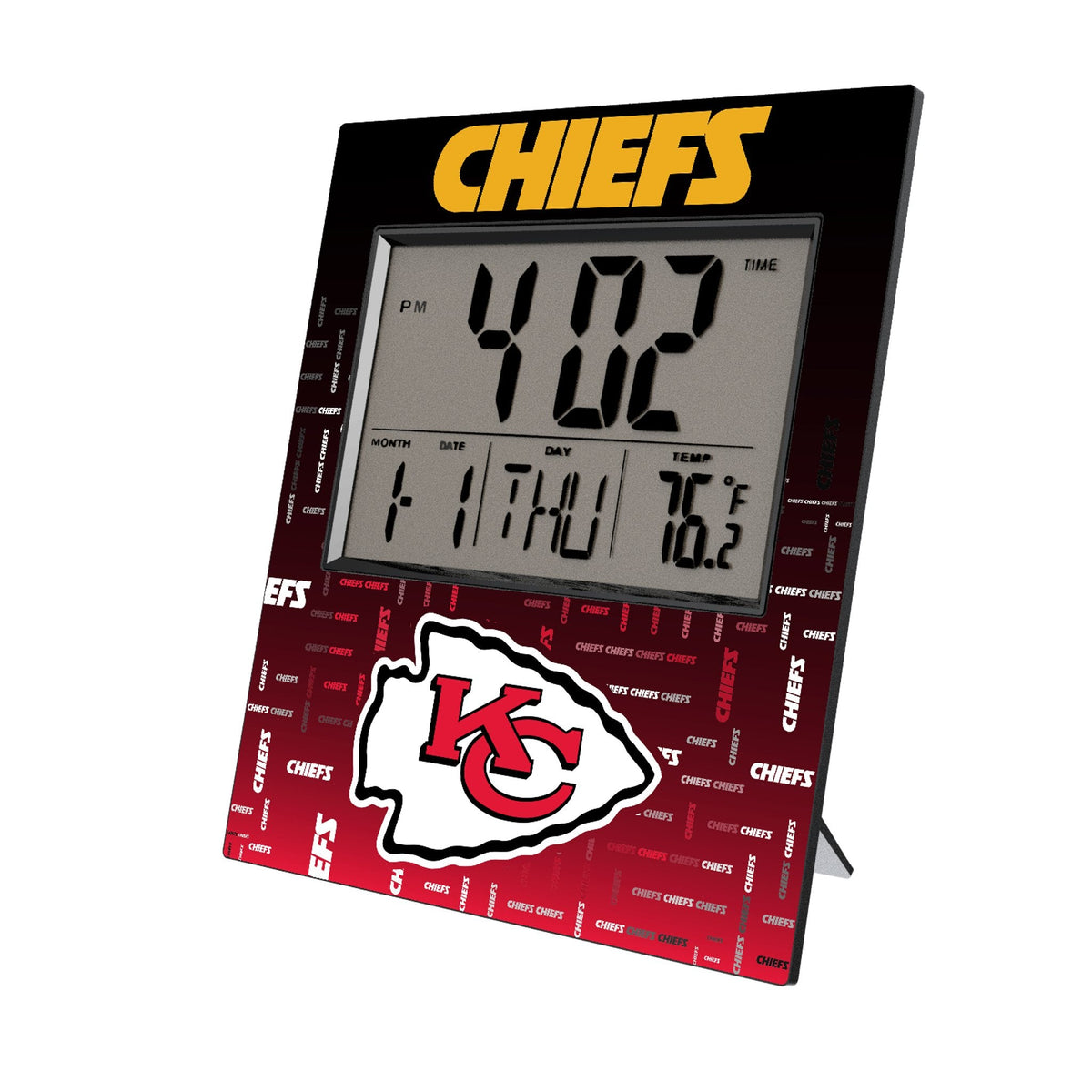 Kansas City Chiefs Quadtile Wall Clock 1
