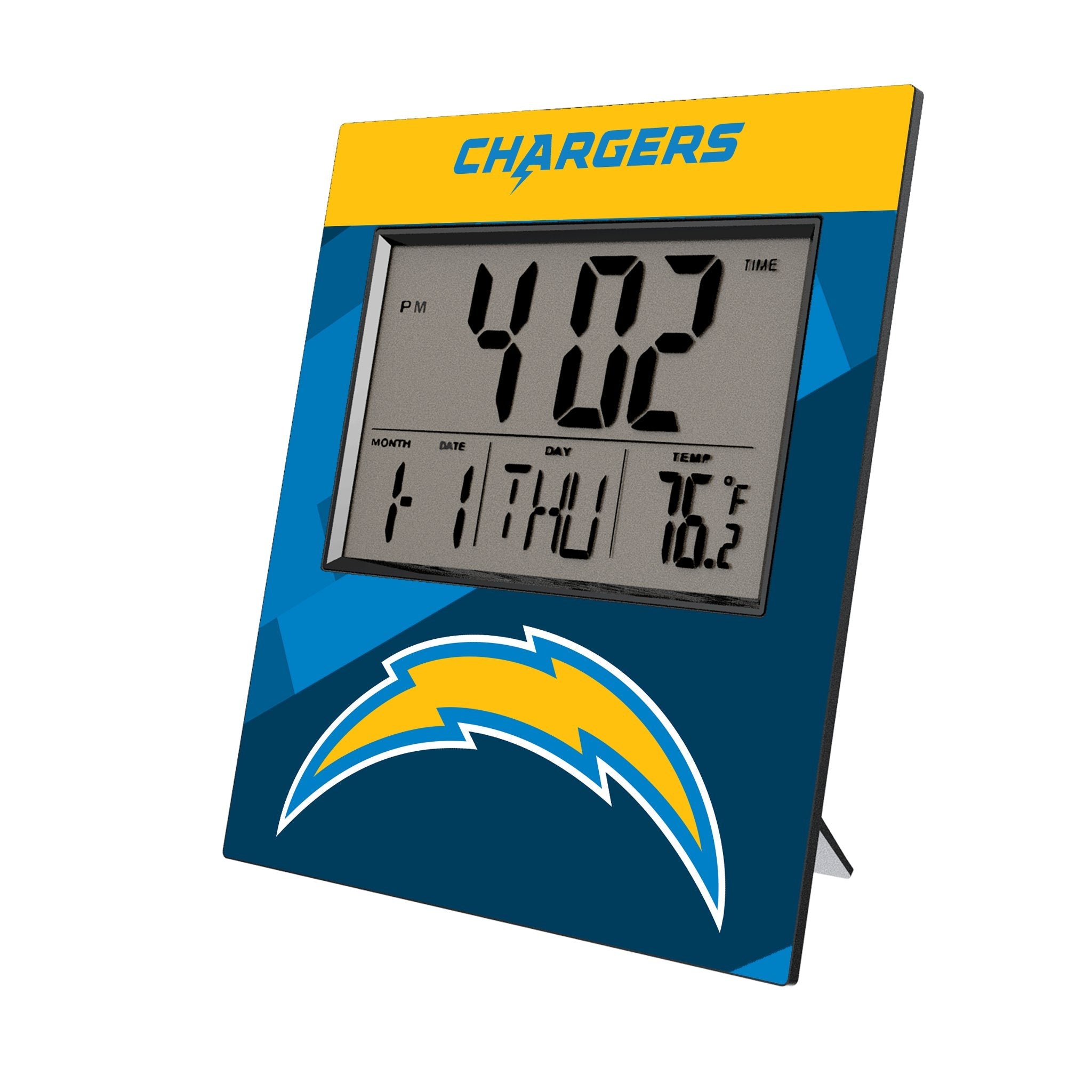 Los Angeles Chargers Color Block Wall Clock 1