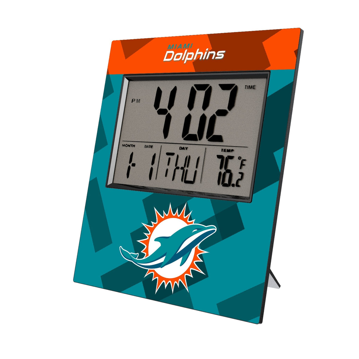 Miami Dolphins Color Block Wall Clock 1