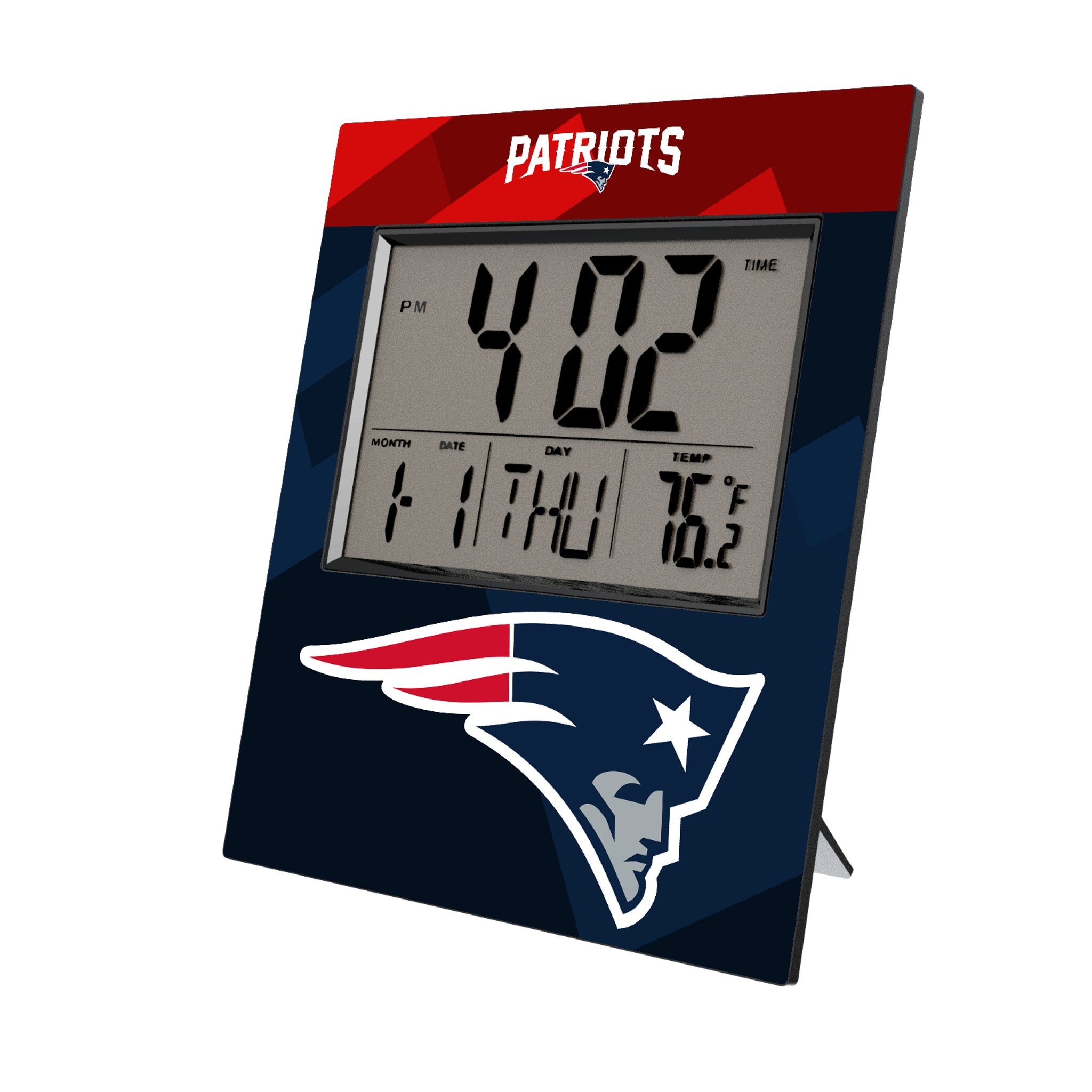New England Patriots Color Block Wall Clock 1