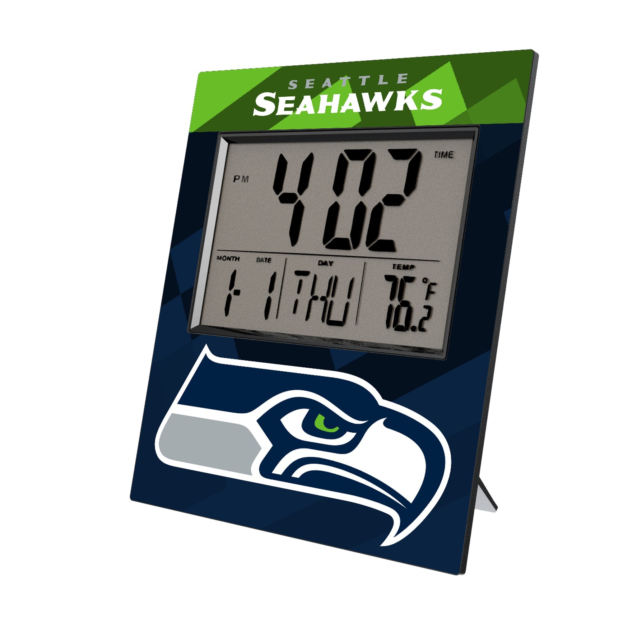 Seattle Seahawks Color Block Wall Clock 1