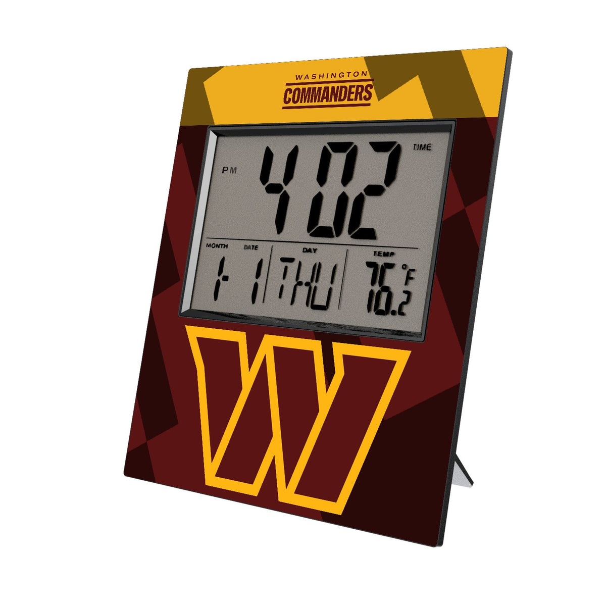 Washington Commanders Color Block Wall Clock 1