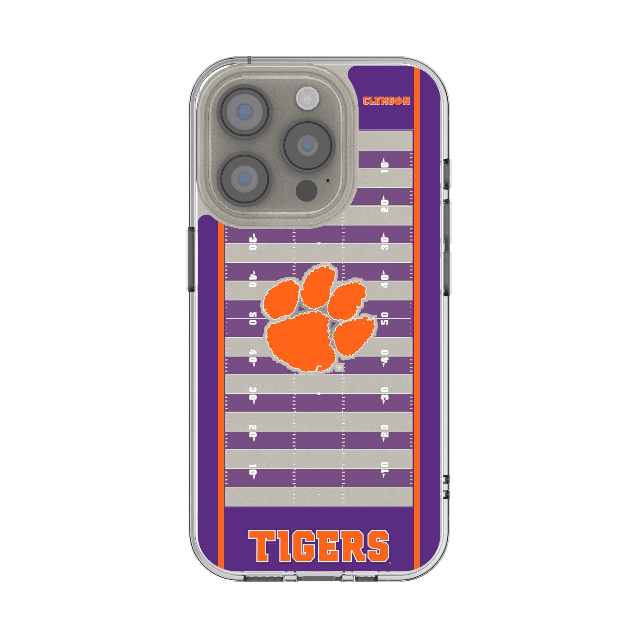 Clemson University Tigers Field Clear Phone Case for Apple iPhone 1