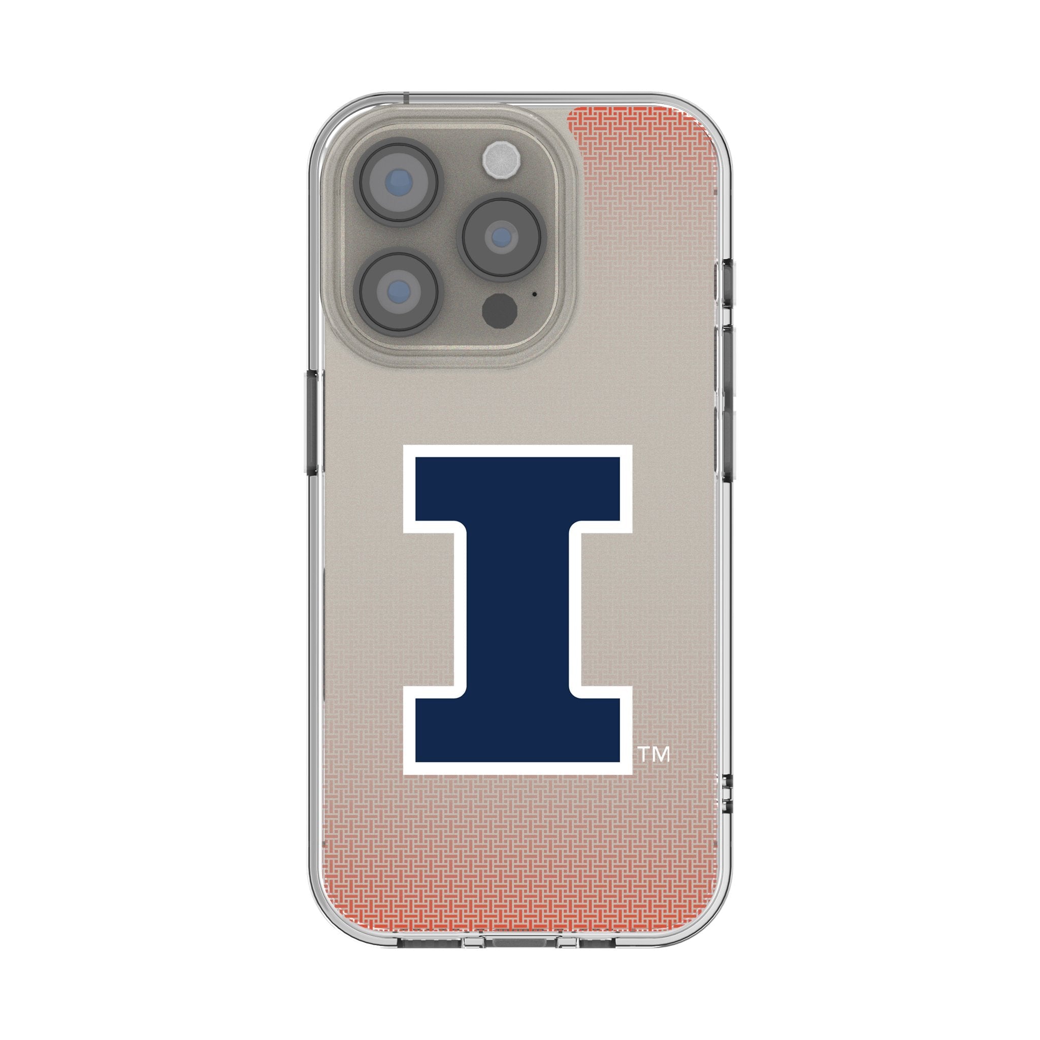 University of Illinois Fighting Illini Linen Clear Phone Case for Apple iPhone