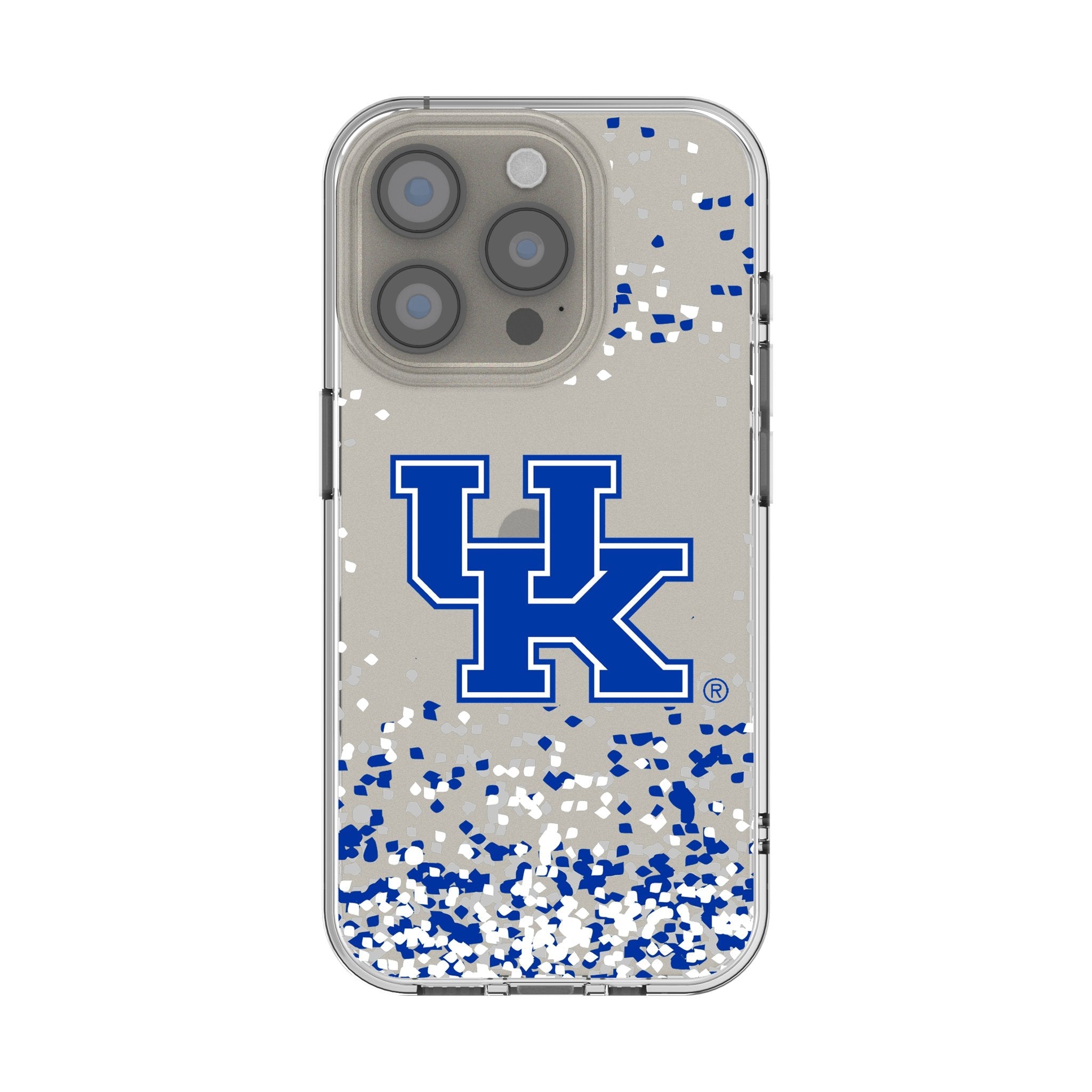 University of Kentucky Wildcats Confetti Clear Phone Case for Apple iPhone