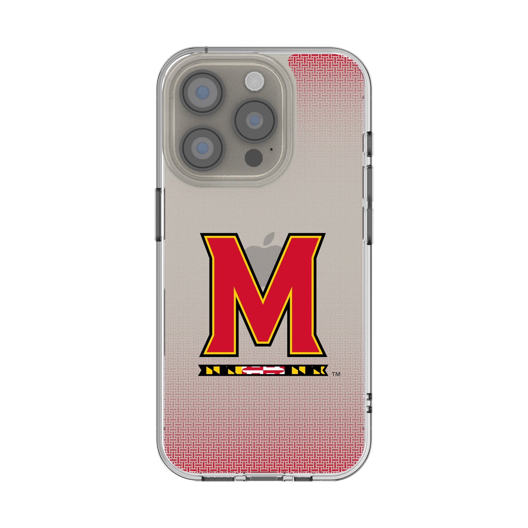 University of Maryland Terrapins Linen Clear Phone Case for Apple iPhone 1