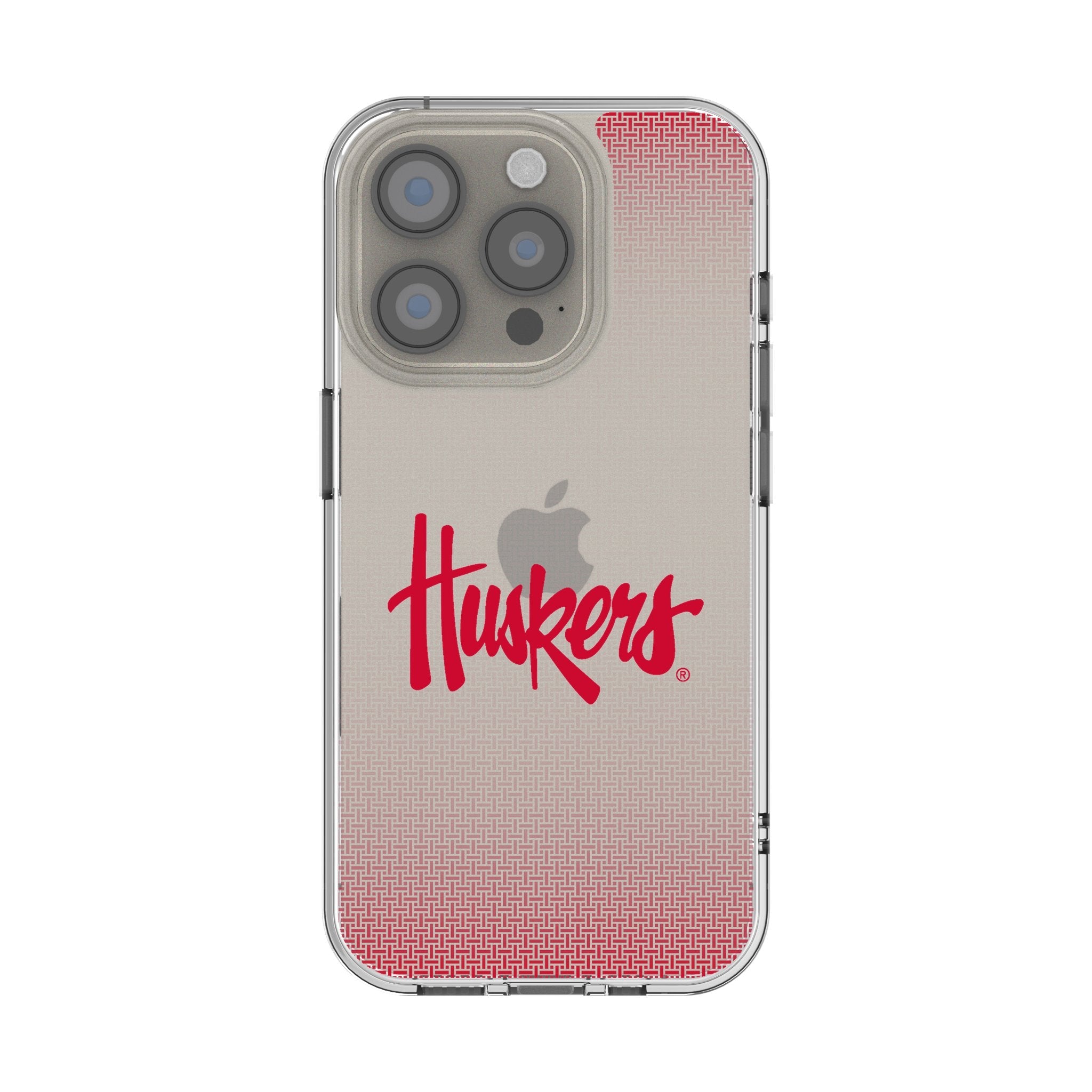 University of Nebraska Huskers Linen Clear Phone Case for Apple iPhone 1