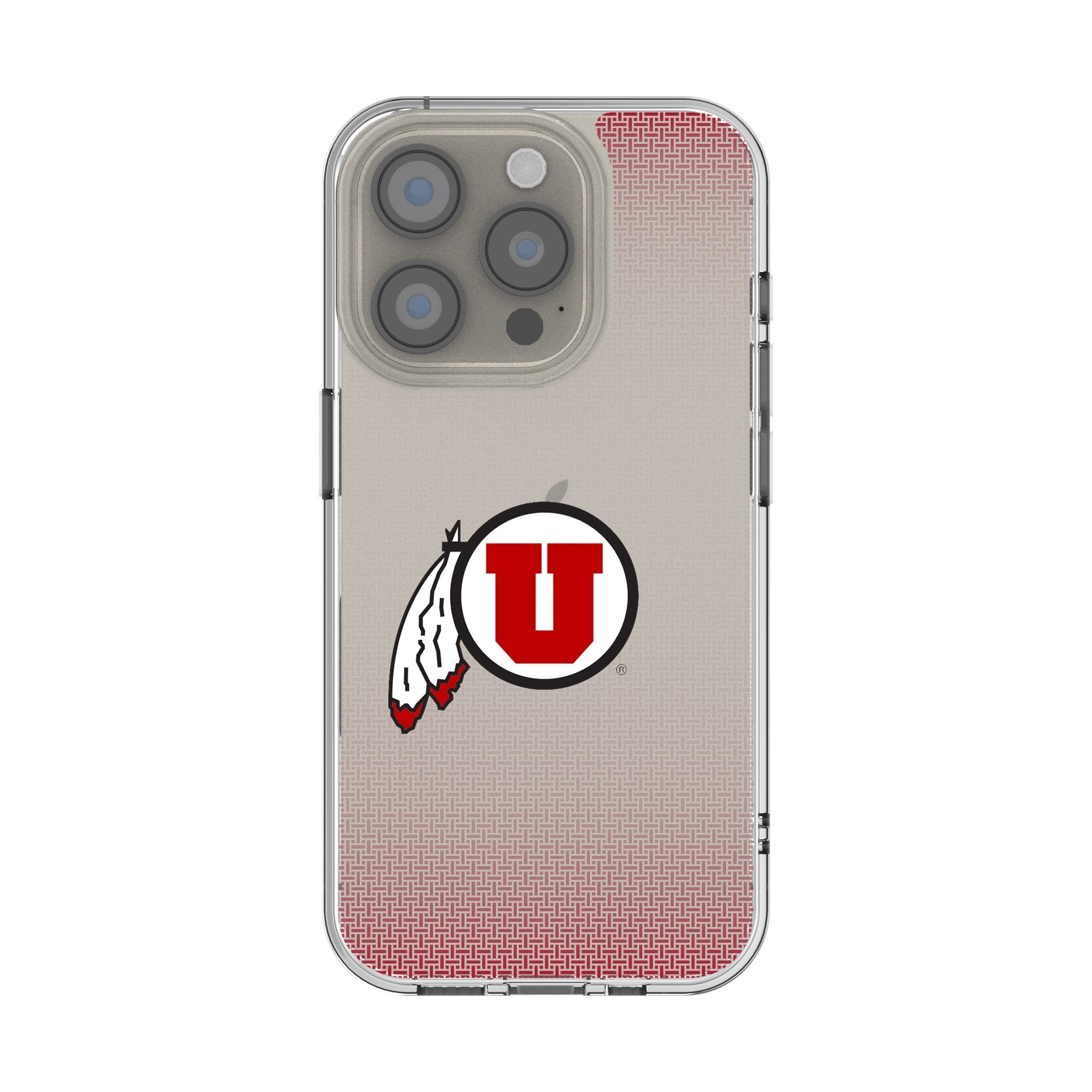 University of Utah Utes Linen Clear Phone Case for Apple iPhone
