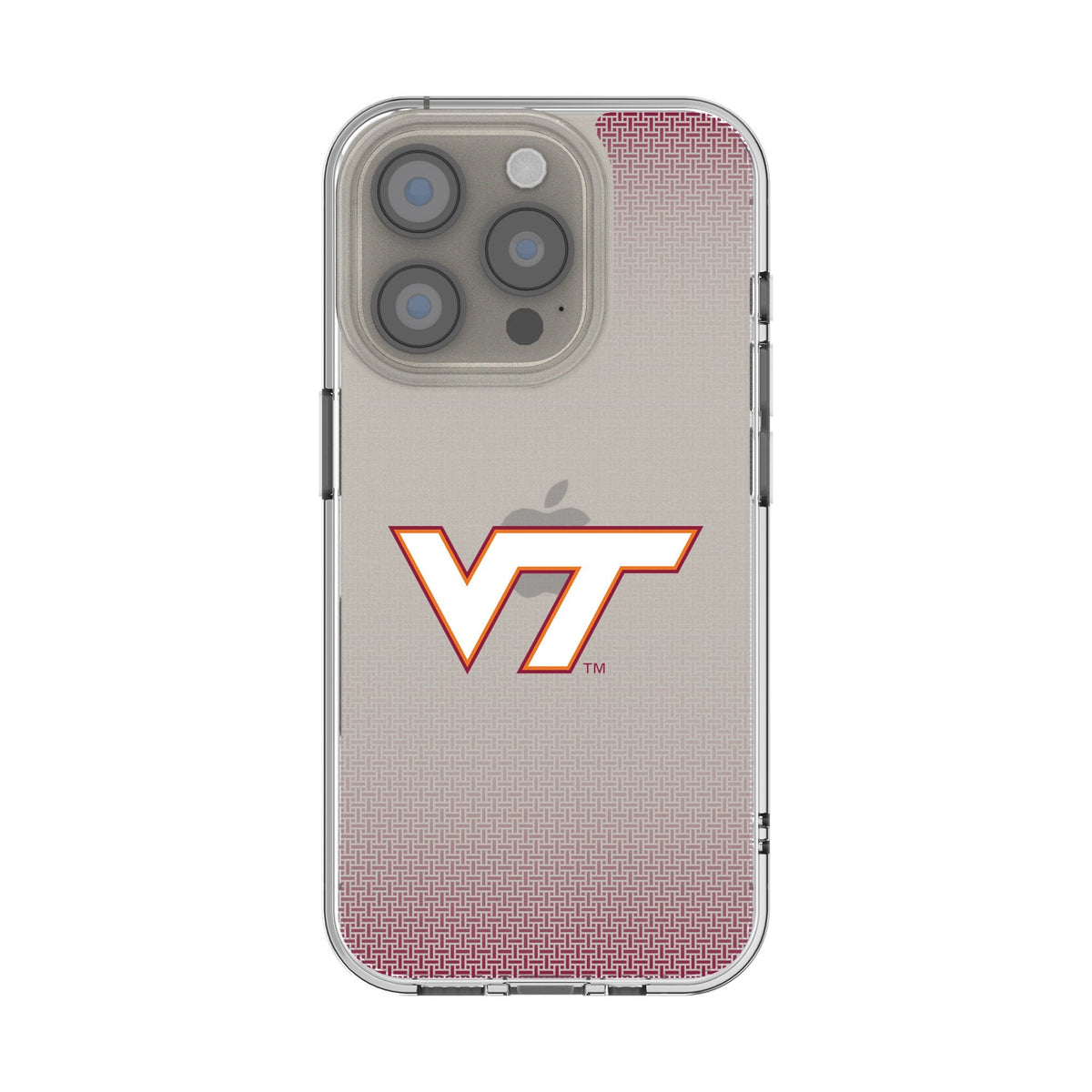 Virginia Tech Hokies Linen Clear Phone Case for Apple iPhone