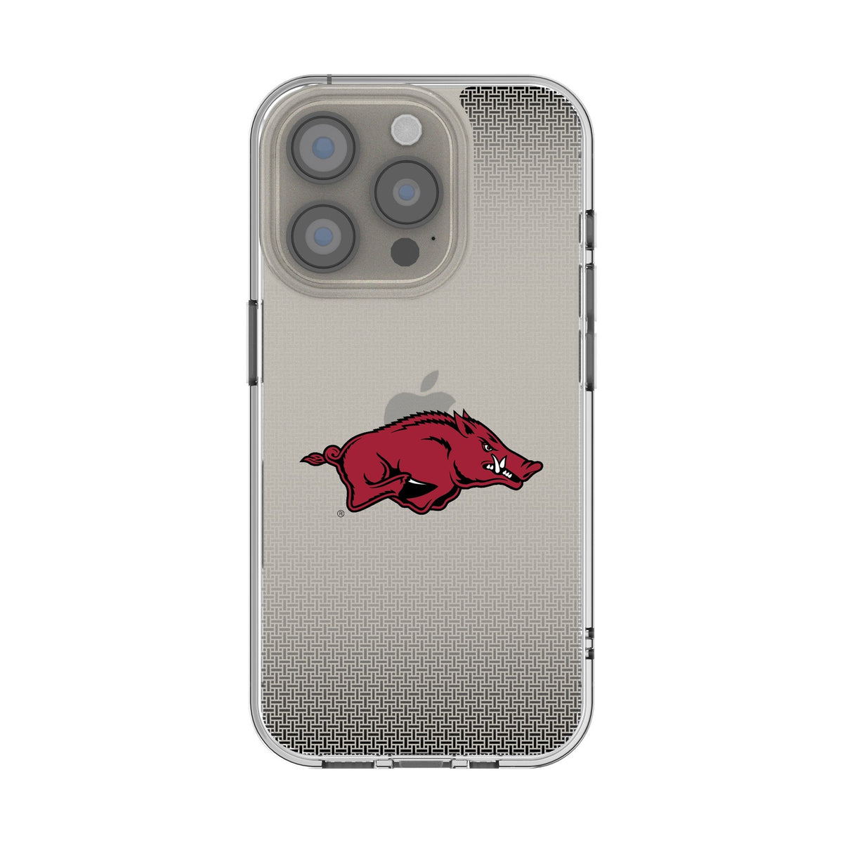University of Arkansas Fayetteville Razorbacks Linen Clear Phone Case for Apple iPhone