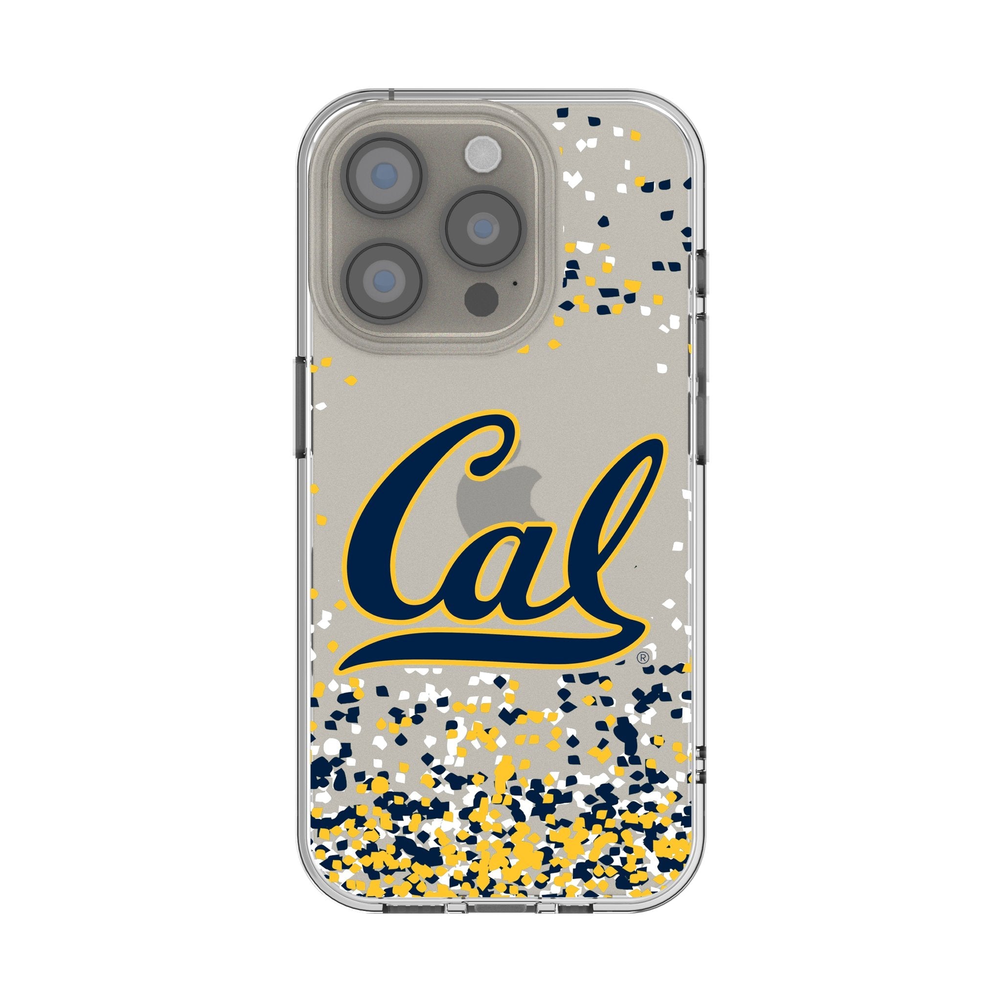 University of California Berkeley Golden Bears Confetti Clear Phone Case for Apple iPhone