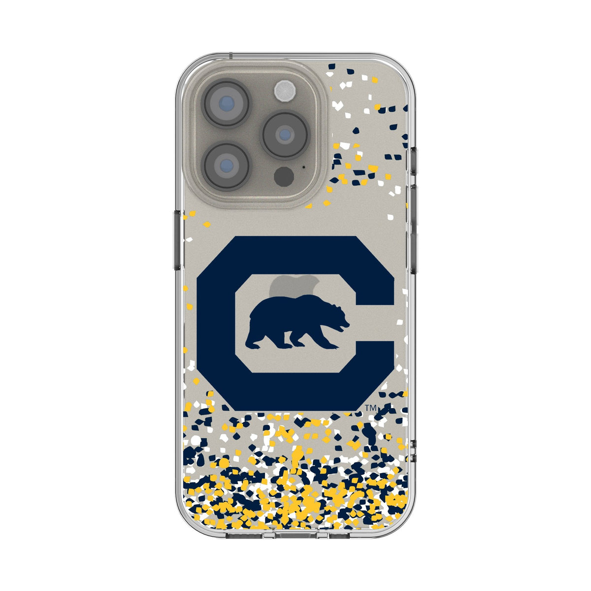 University of California Berkeley Golden Bears Confetti Clear Phone Case for Apple iPhone 1