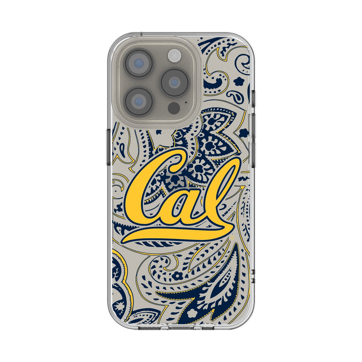 University of California Berkeley Golden Bears Paisley Clear Phone Case for Apple iPhone 1