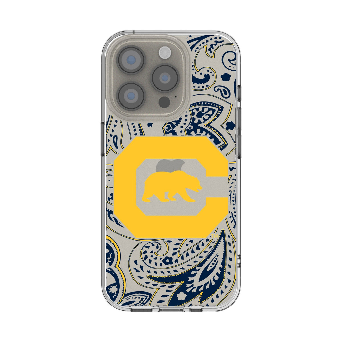 University of California Berkeley Golden Bears Paisley Clear Phone Case for Apple iPhone