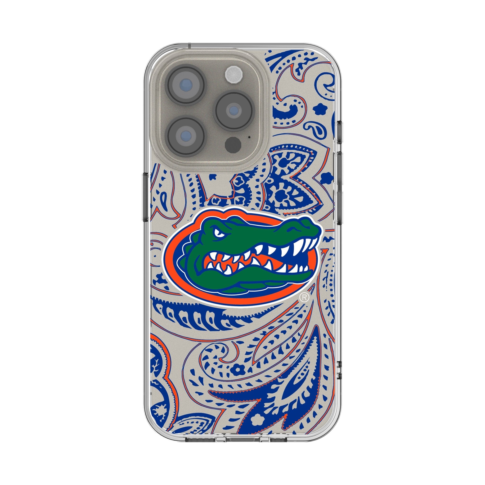 University of Florida Gators Paisley Clear Phone Case for Apple iPhone 1