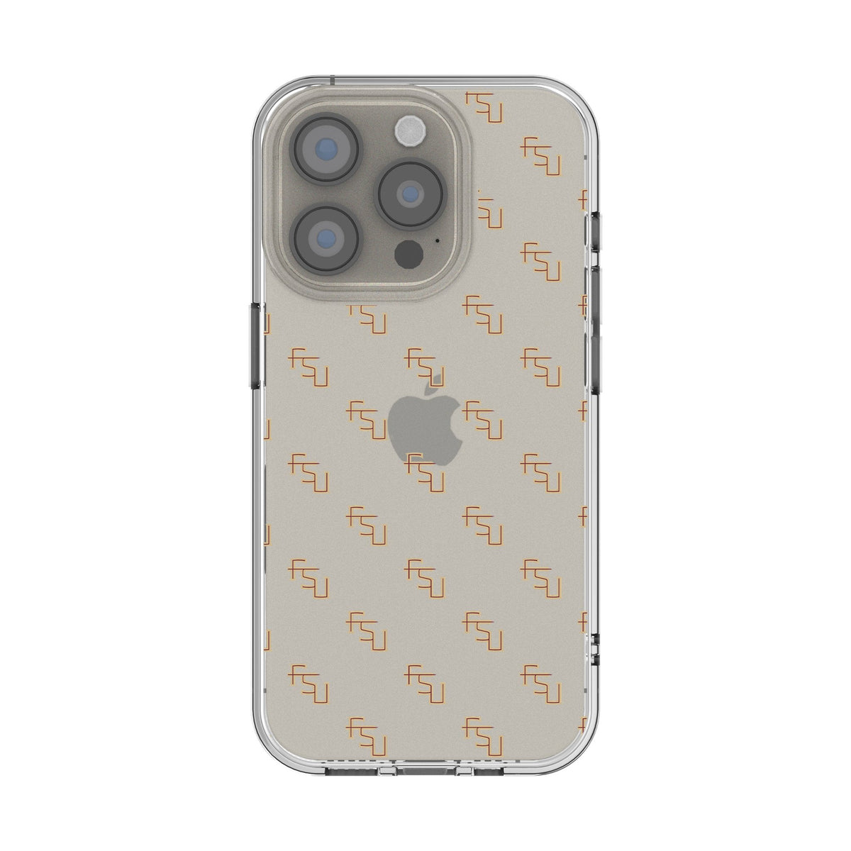 Florida State University Seminoles Fashion Pattern Clear Phone Case for Apple iPhone 1