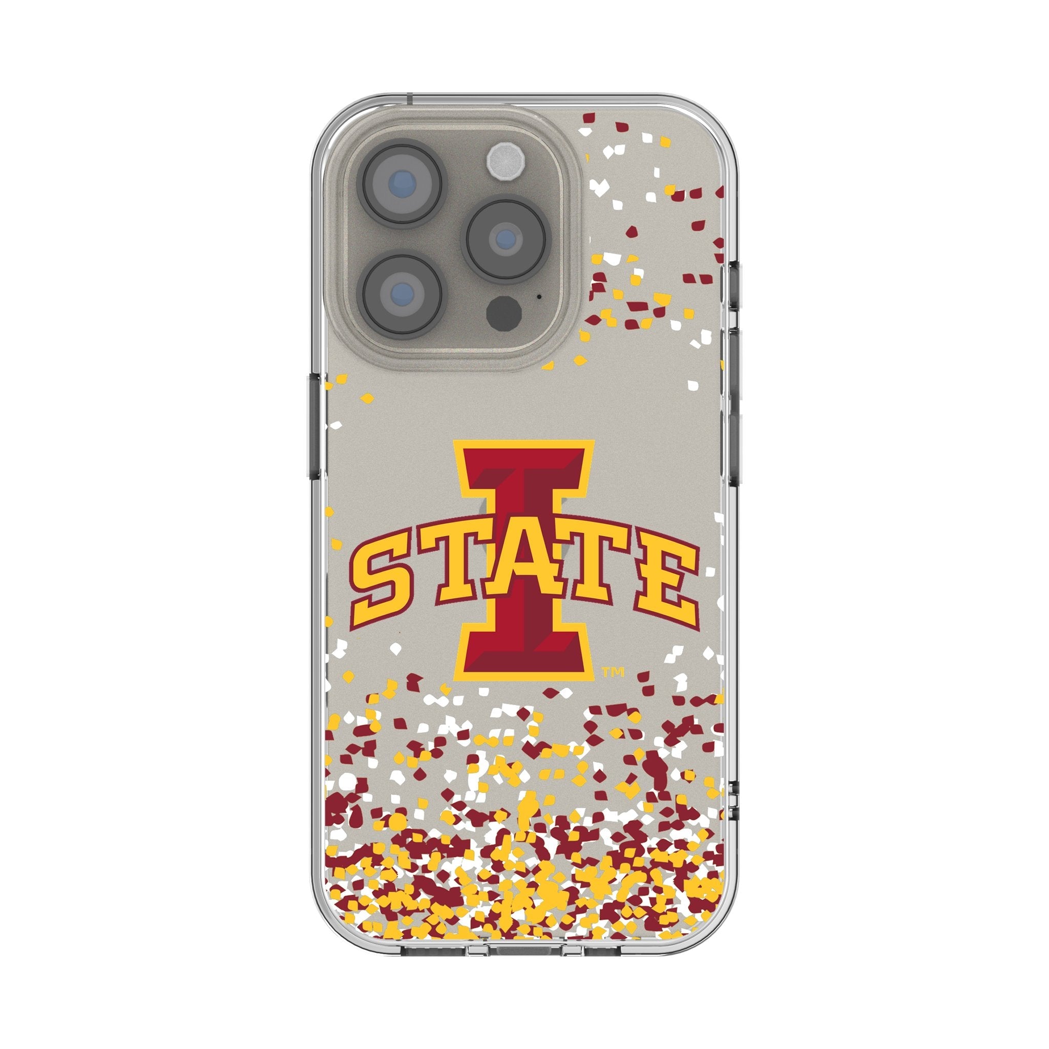Iowa State University Cyclones Confetti Clear Phone Case for Apple iPhone 1