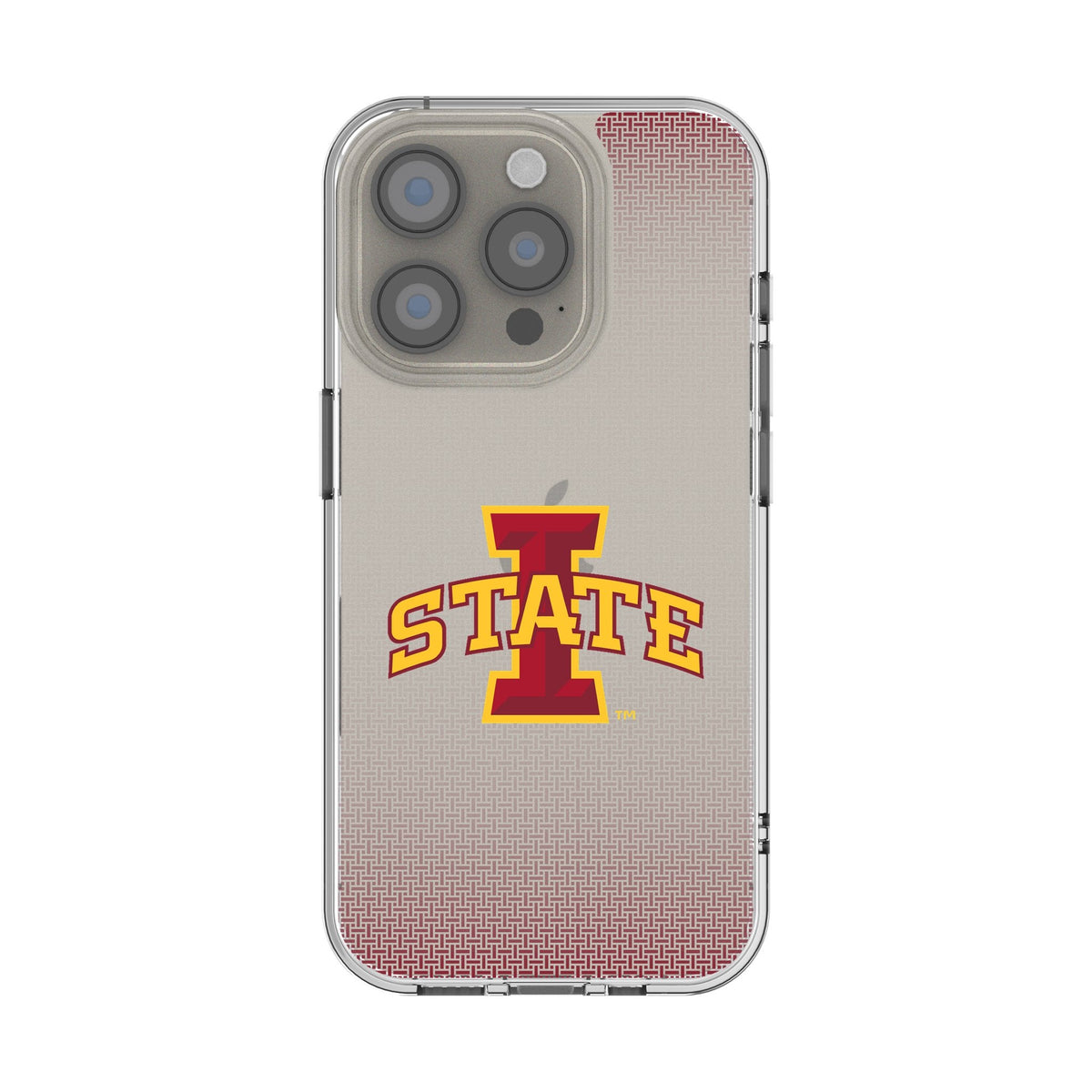Iowa State University Cyclones Linen Clear Phone Case for Apple iPhone 1
