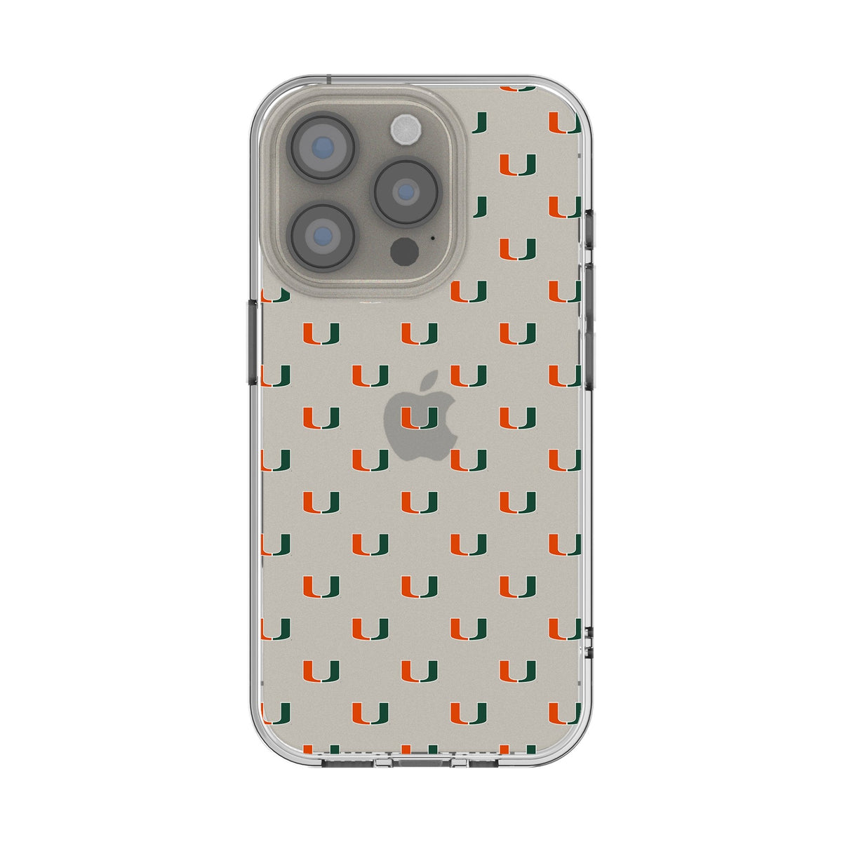 University of Miami Hurricanes Fashion Pattern Clear Phone Case for Apple iPhone 1